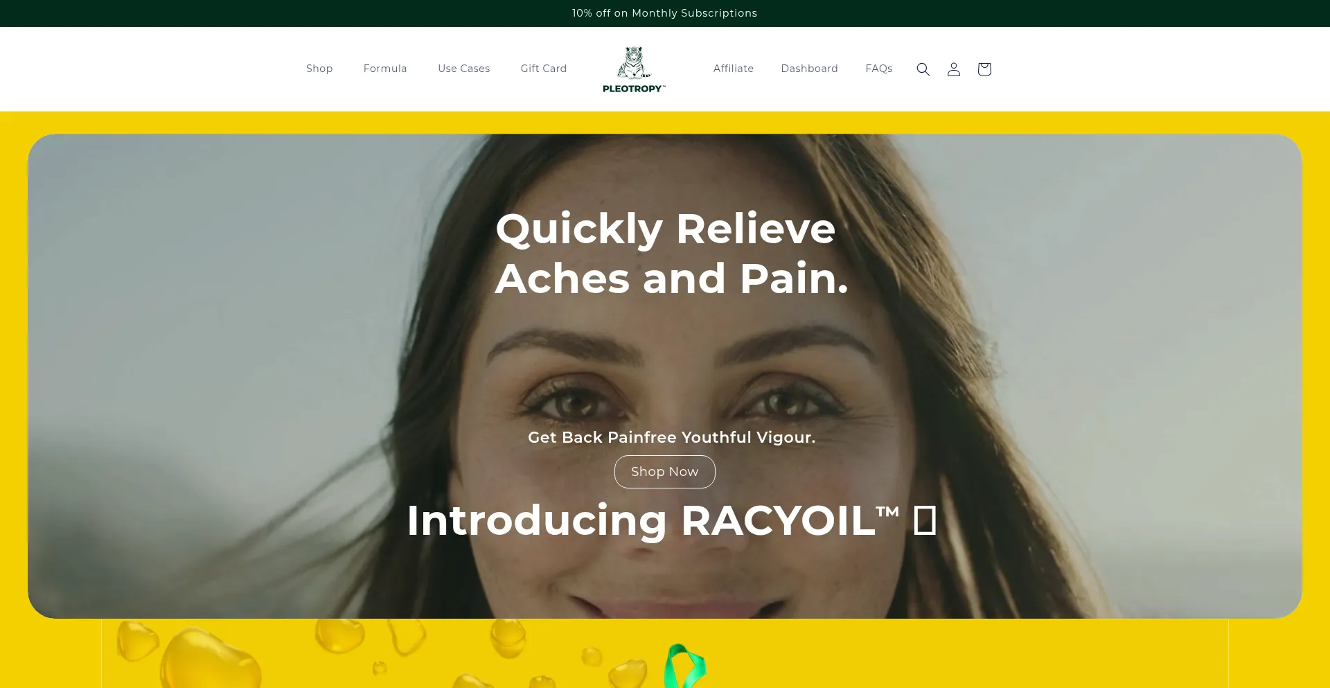 Website screenshot of Pleotropy.com