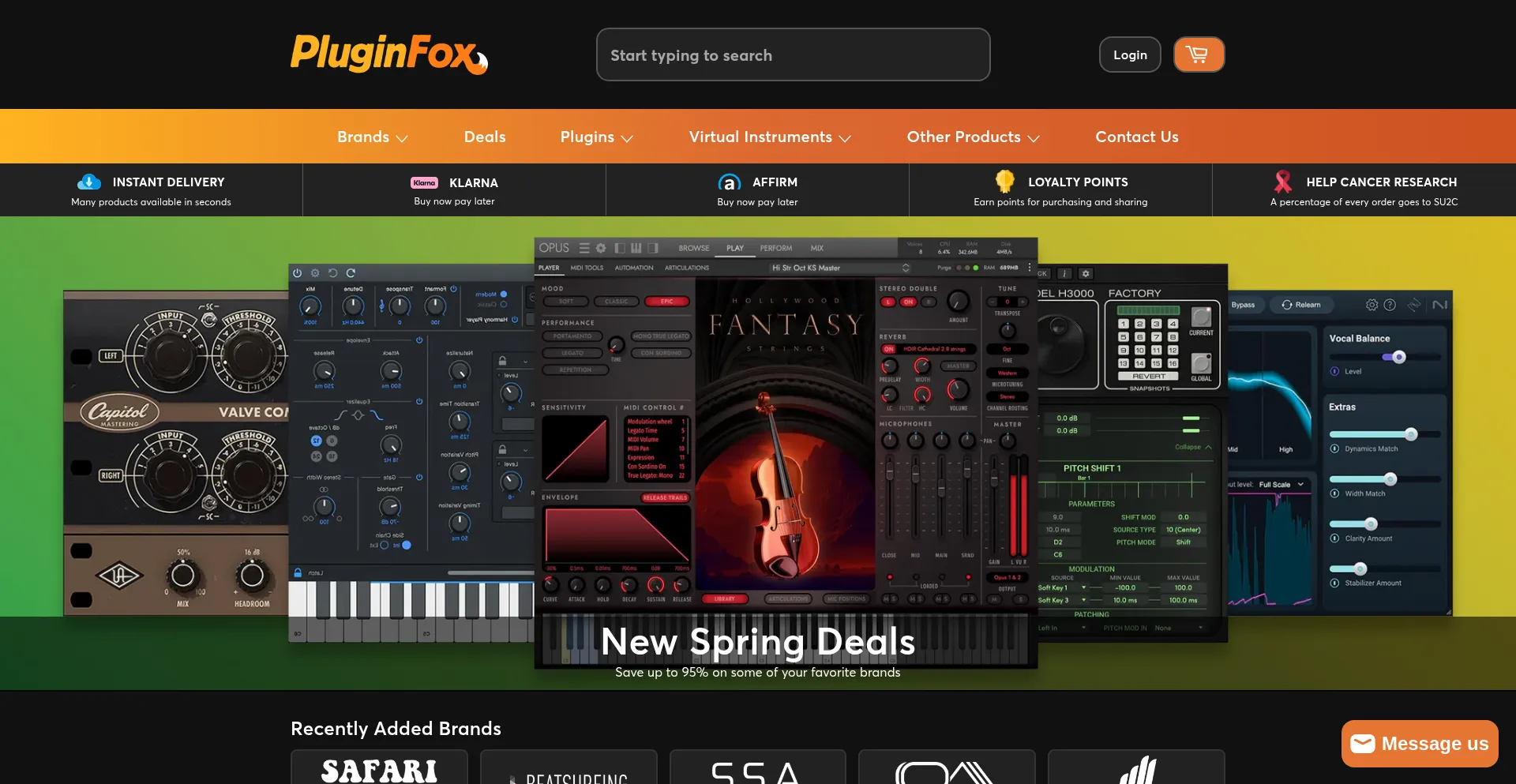 Website screenshot of Pluginfox.com