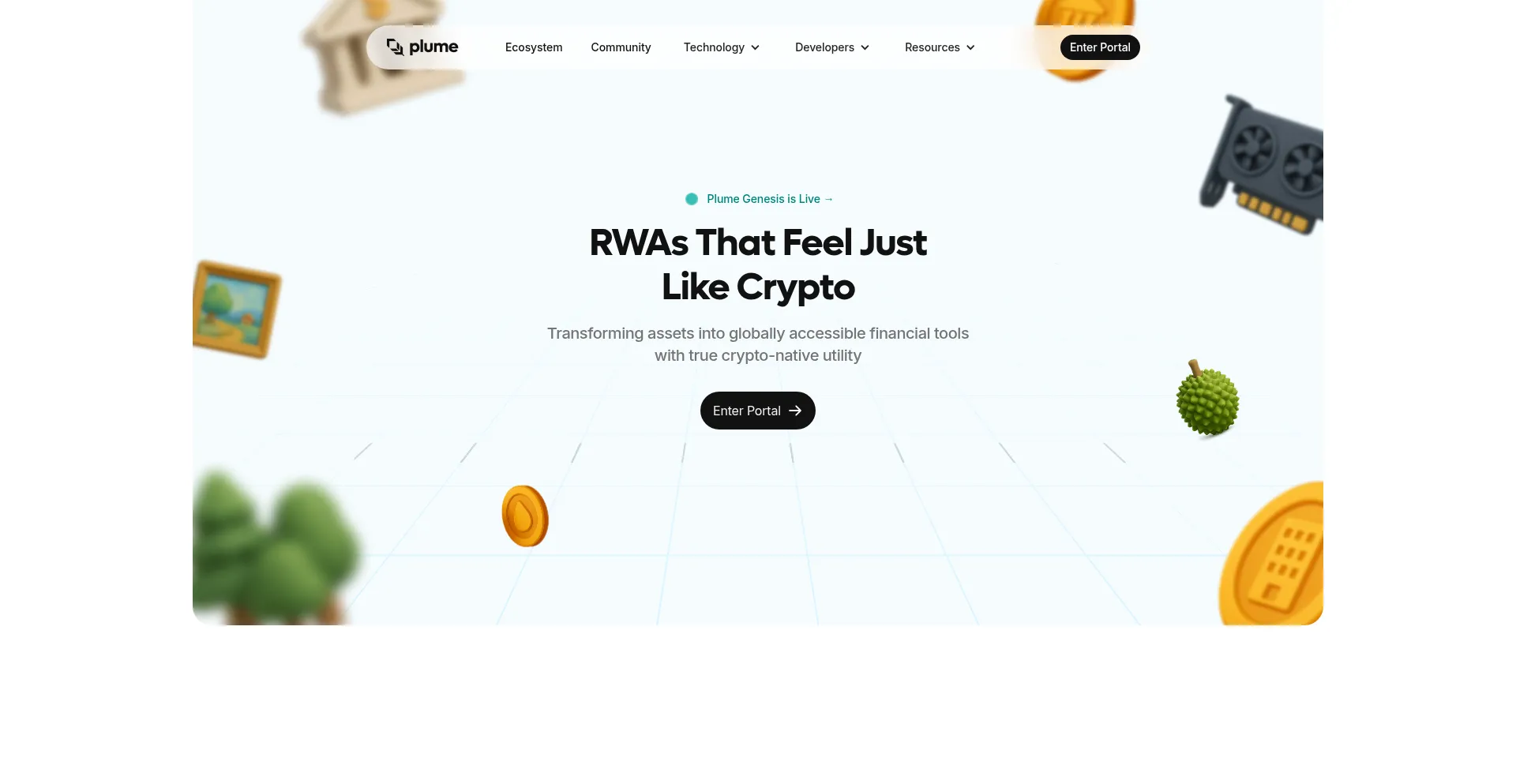 Website screenshot of Plume.org
