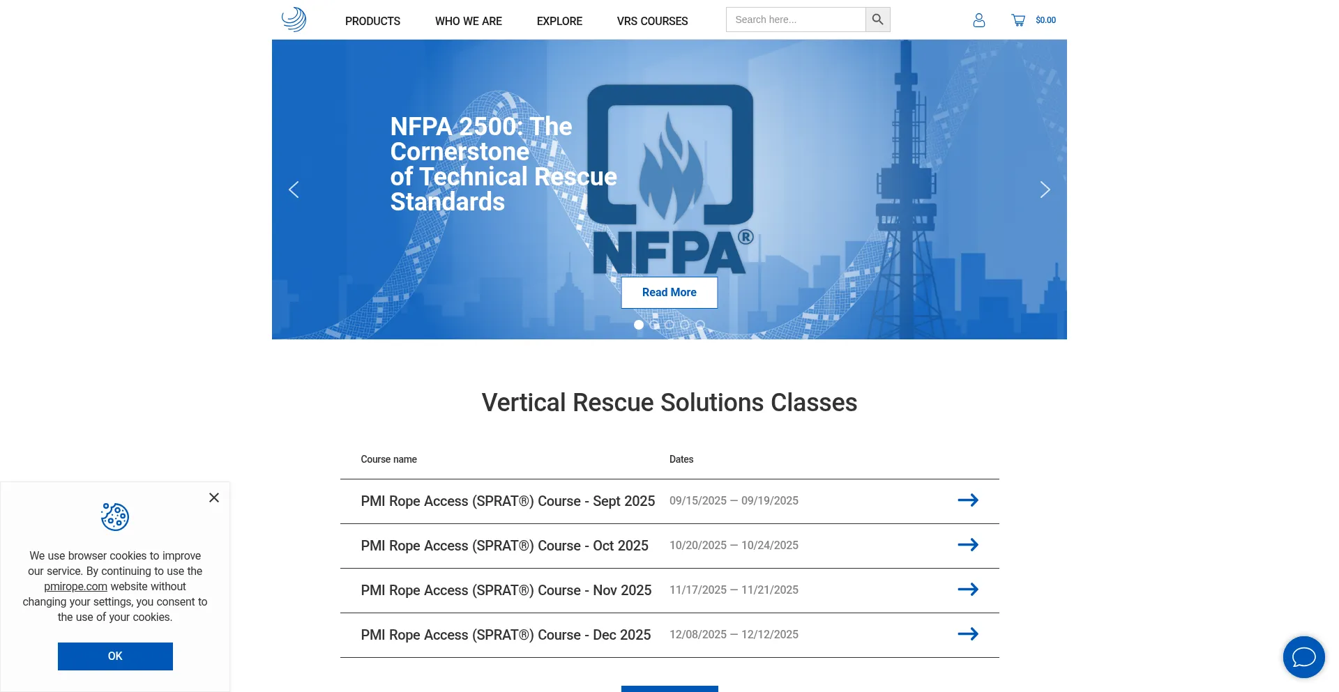 Website screenshot of Pmirope.com