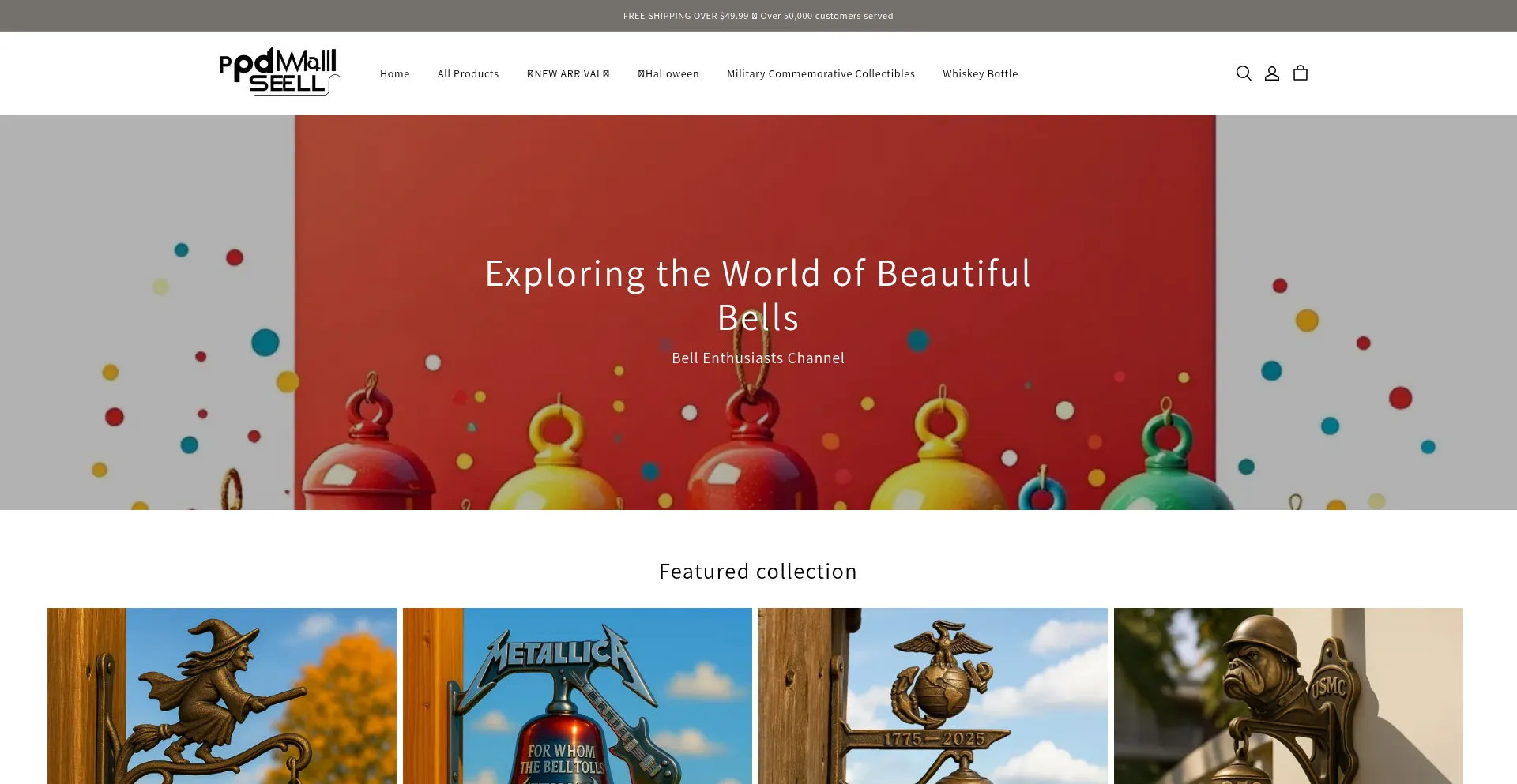 Website screenshot of Podmallsell.com