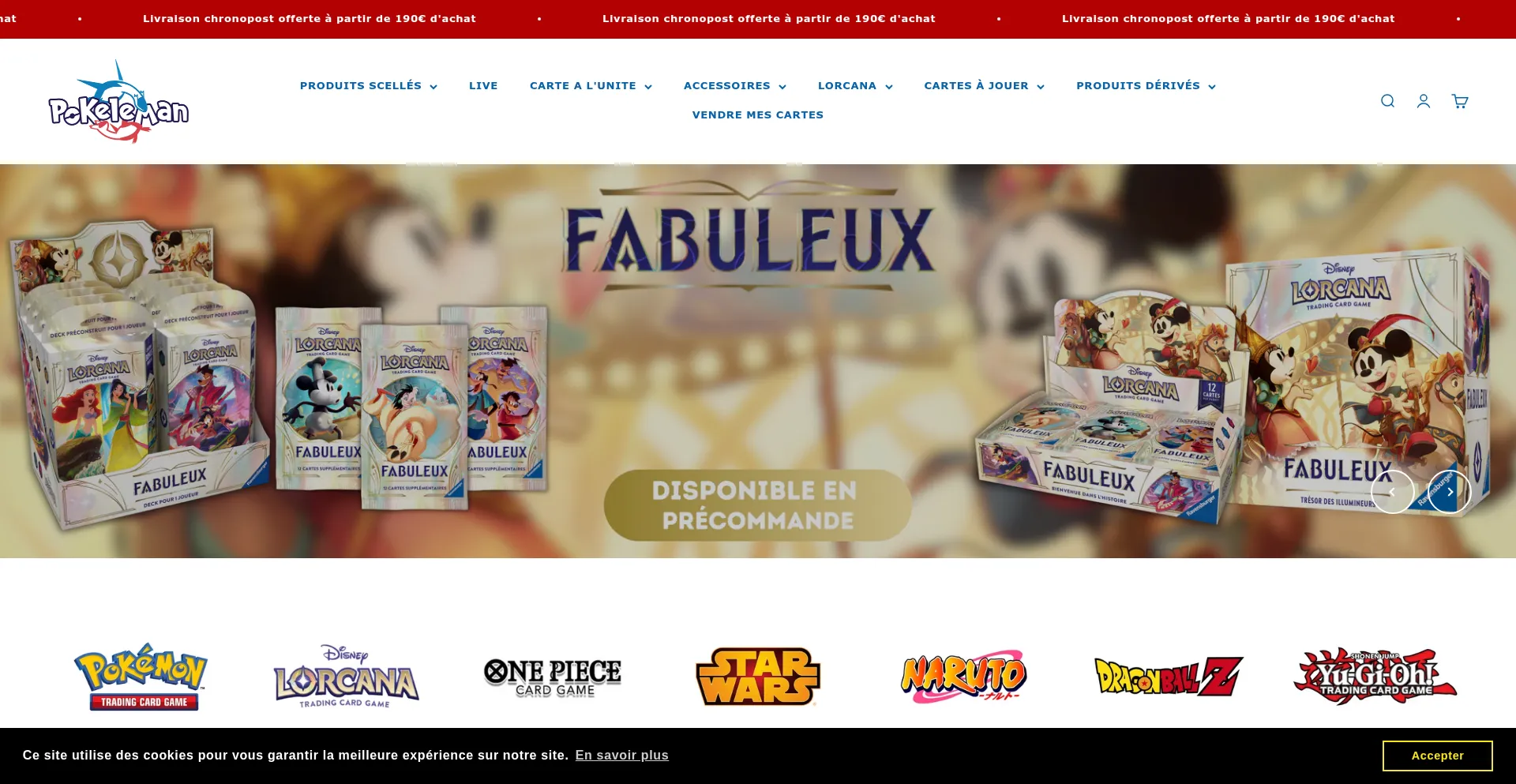 Website screenshot of Pokeleman.fr
