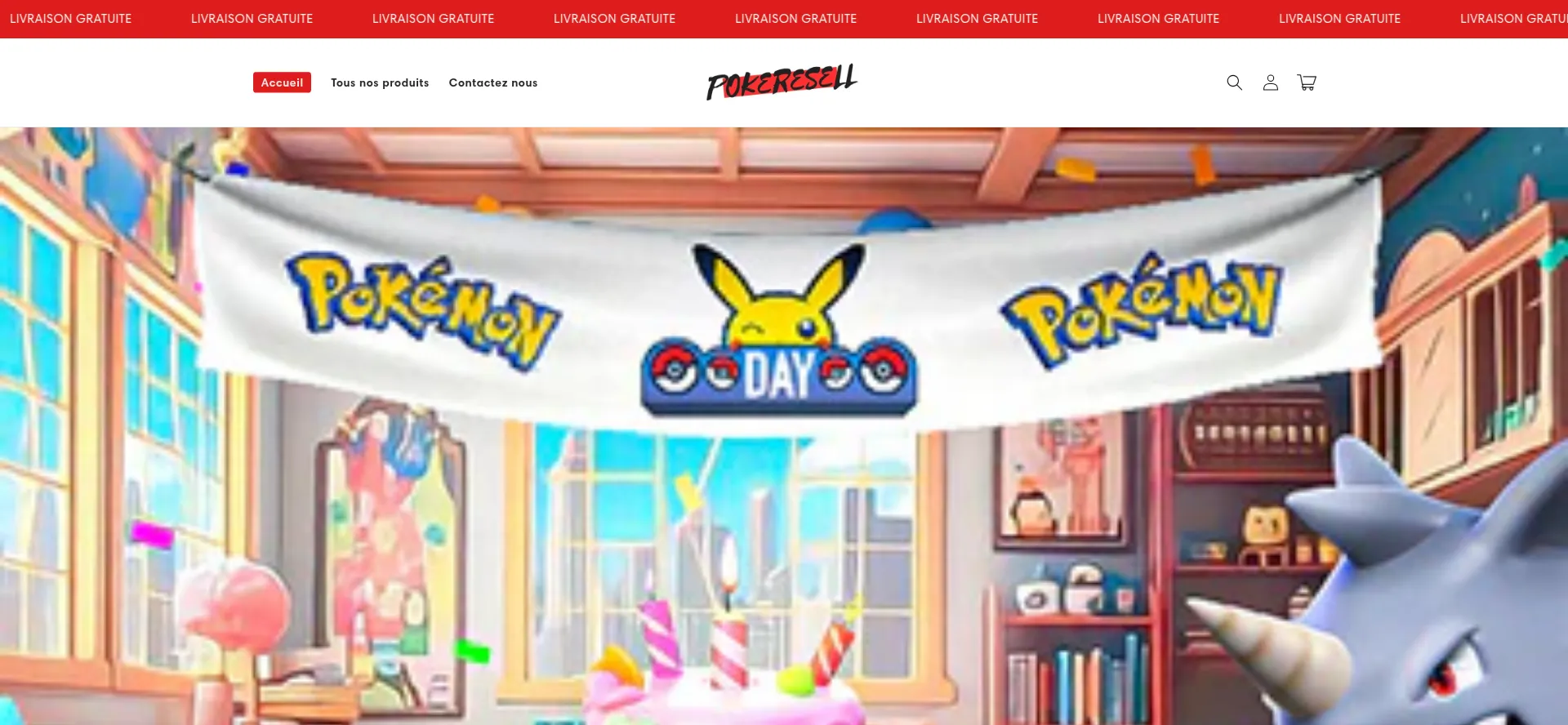Website screenshot of Pokeresell.com