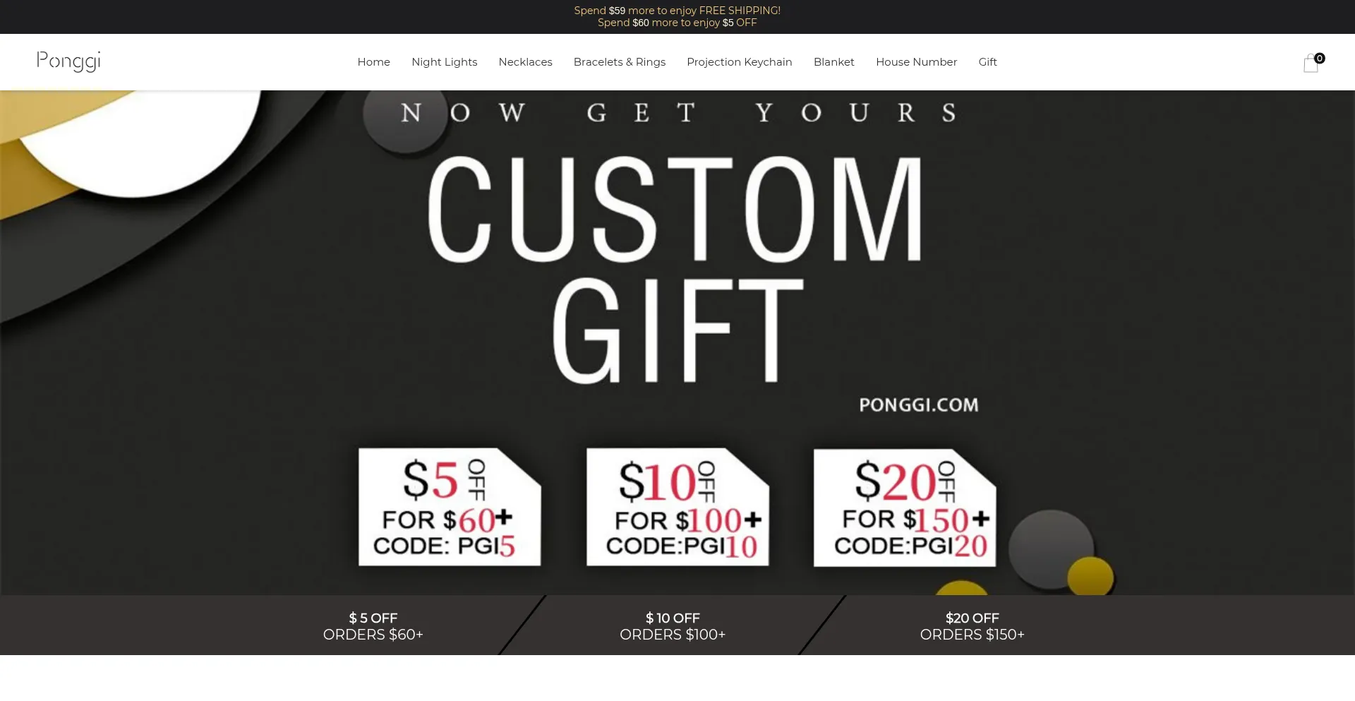 Website screenshot of Ponggi.com