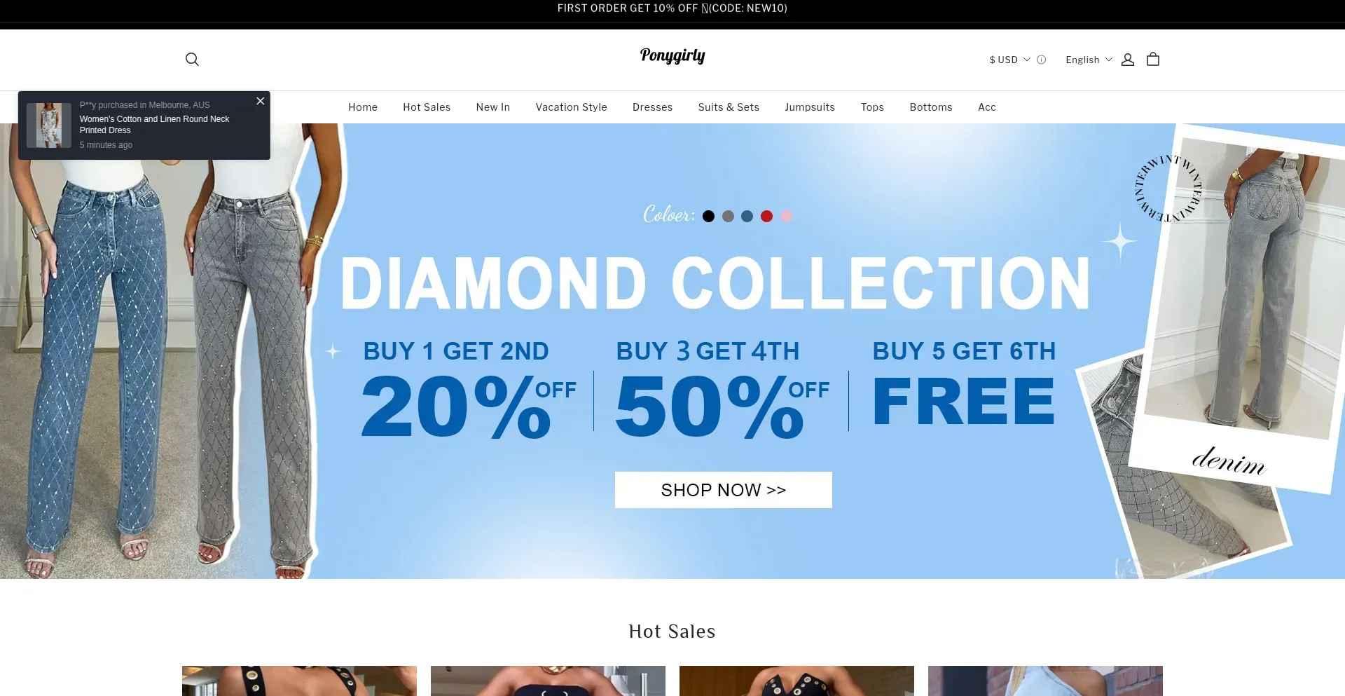Website screenshot of Ponygirly.com