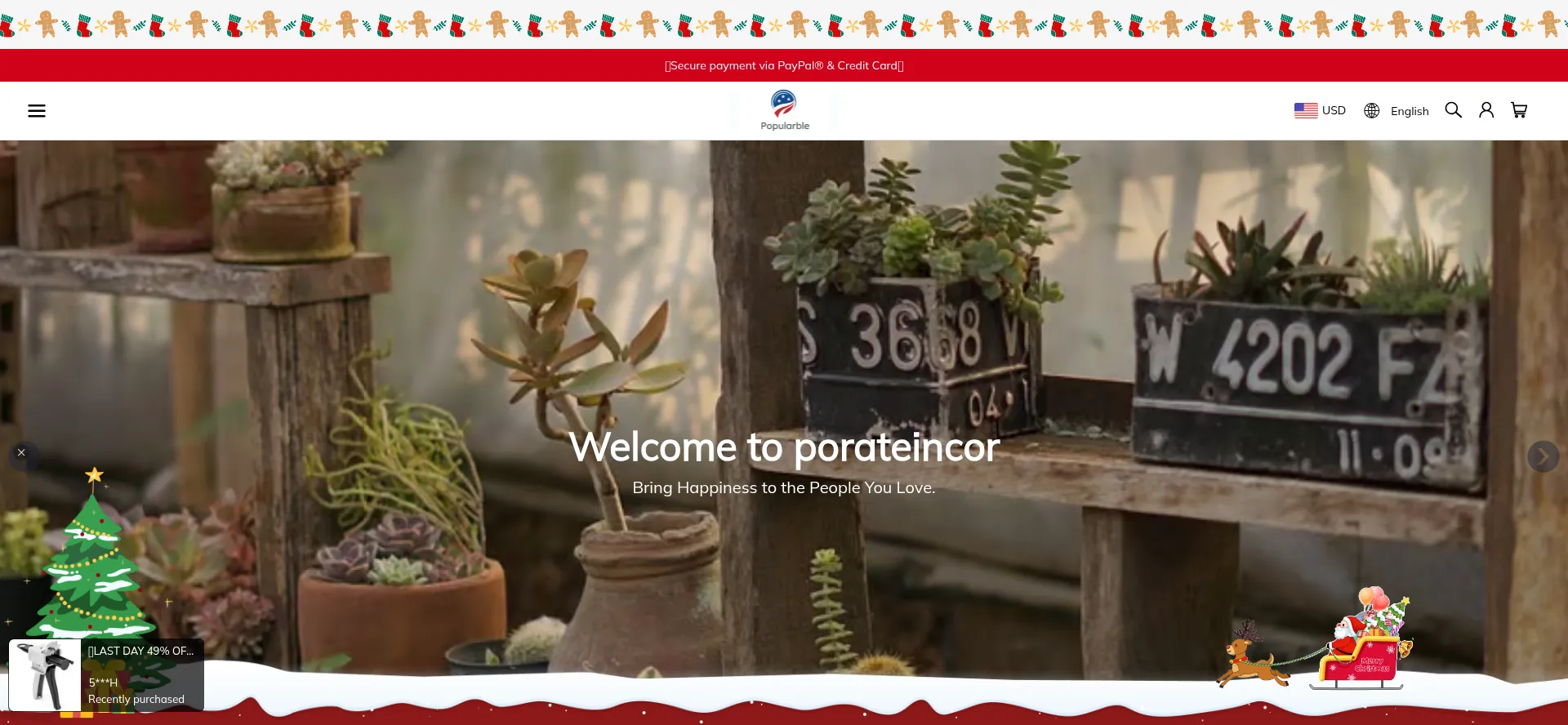 Website screenshot of Popularble.com