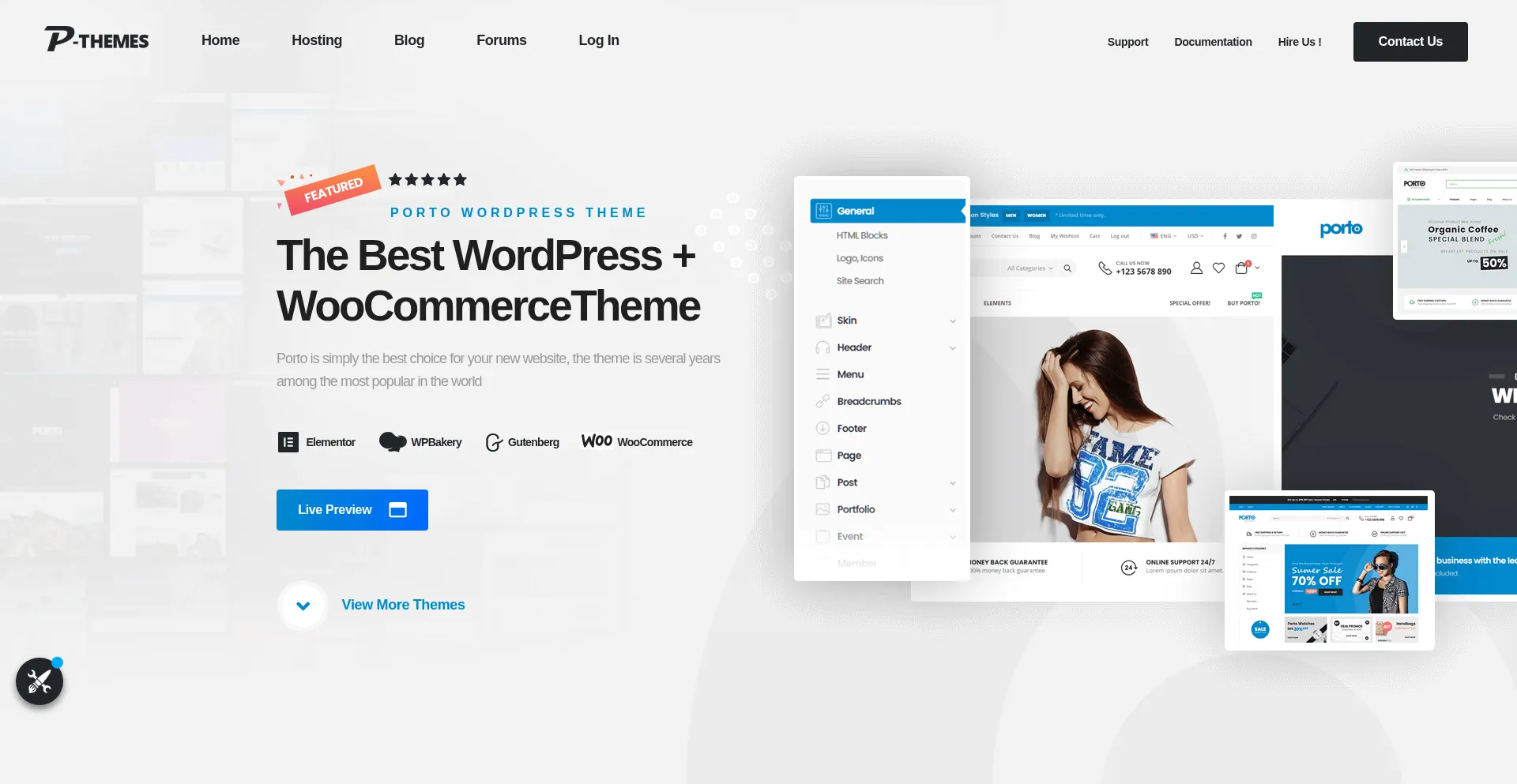 Website screenshot of Portotheme.com