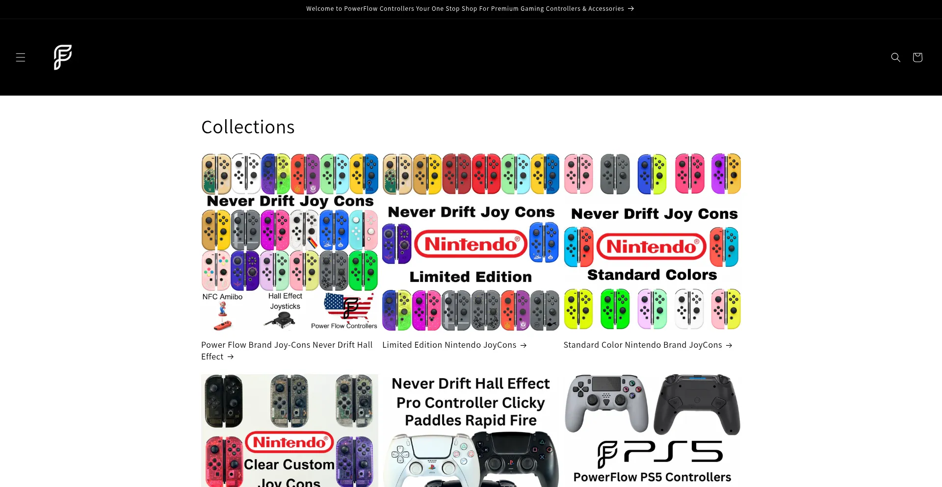 Website screenshot of Powerflowcontrollers.com