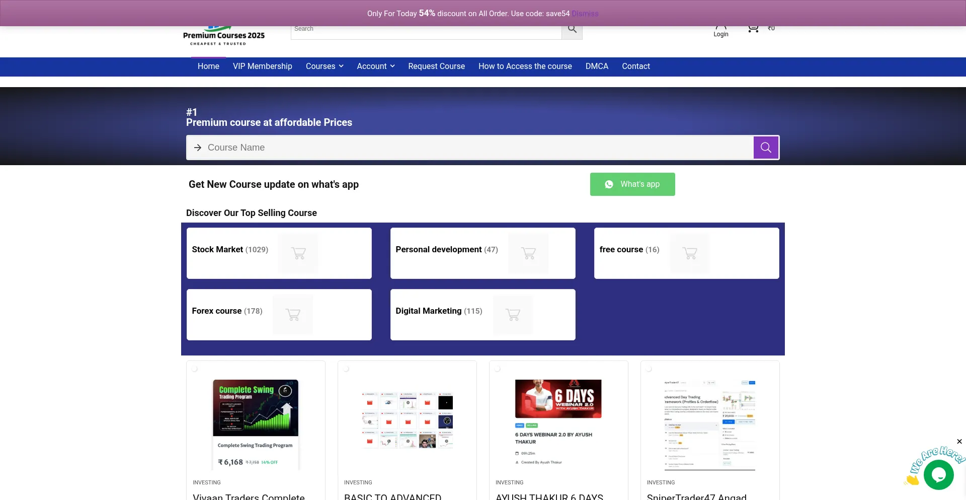 Website screenshot of Premiumcourses2025.com