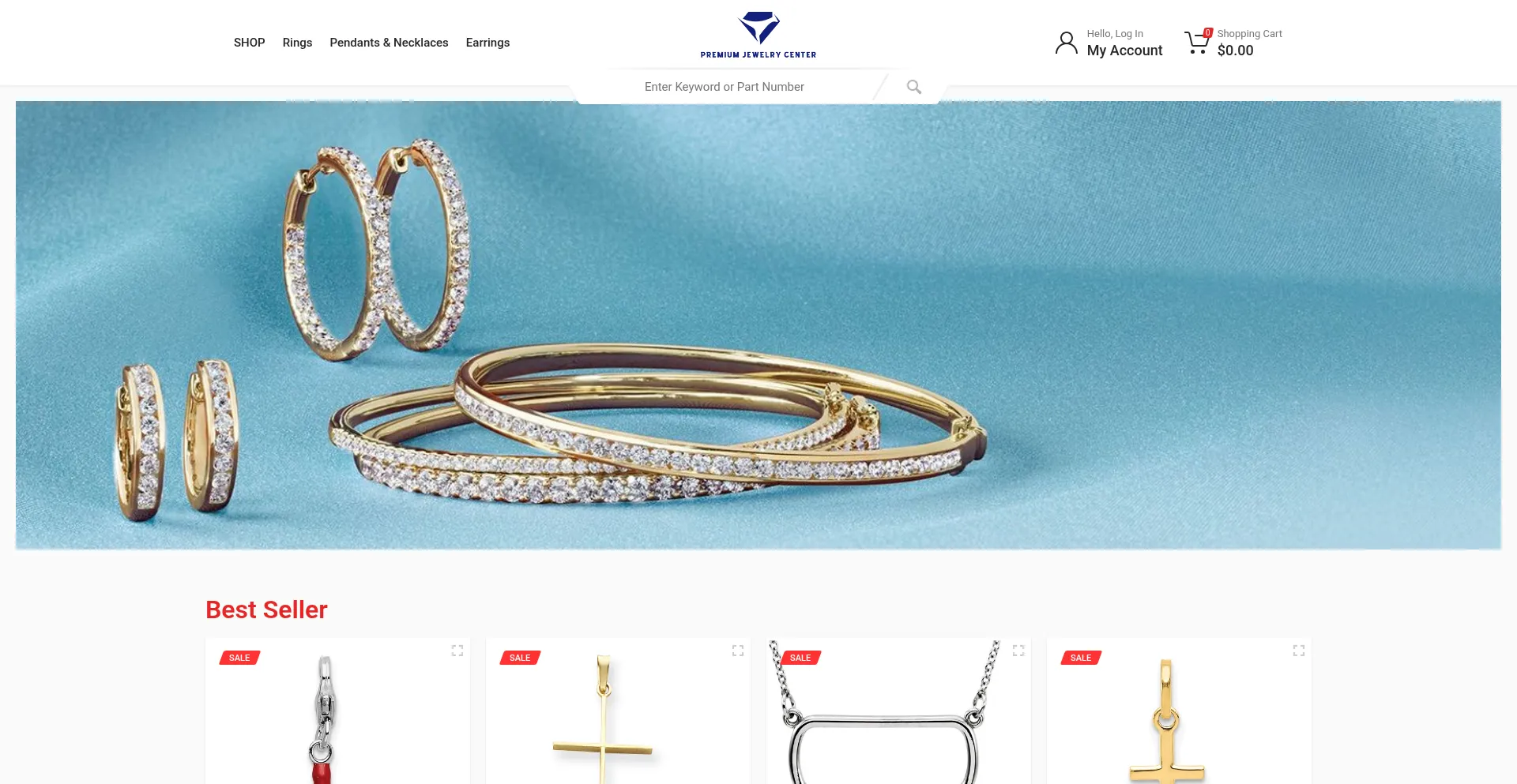Website screenshot of Premiumjewelrycenter.com