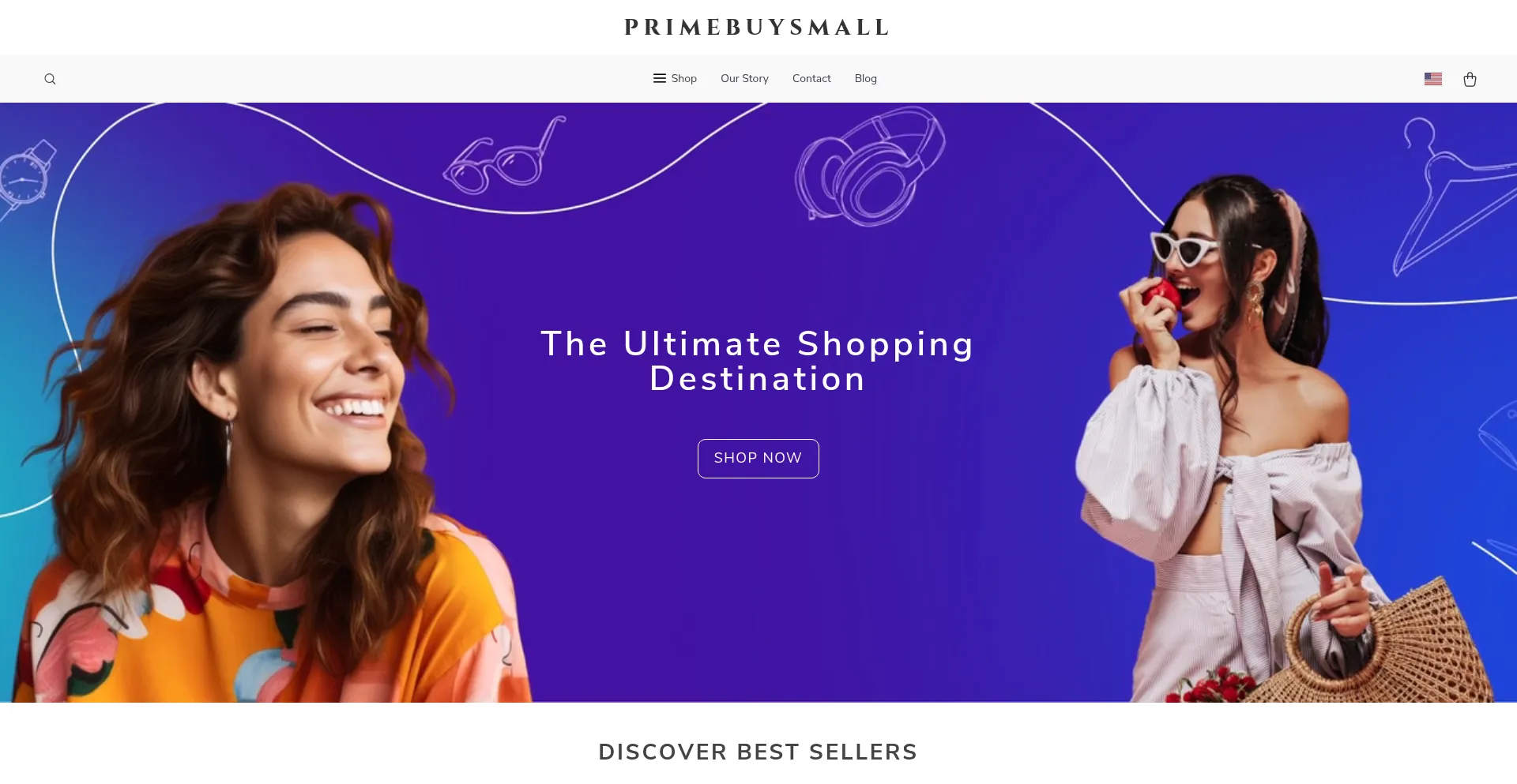Website screenshot of Primebuysmall.shop