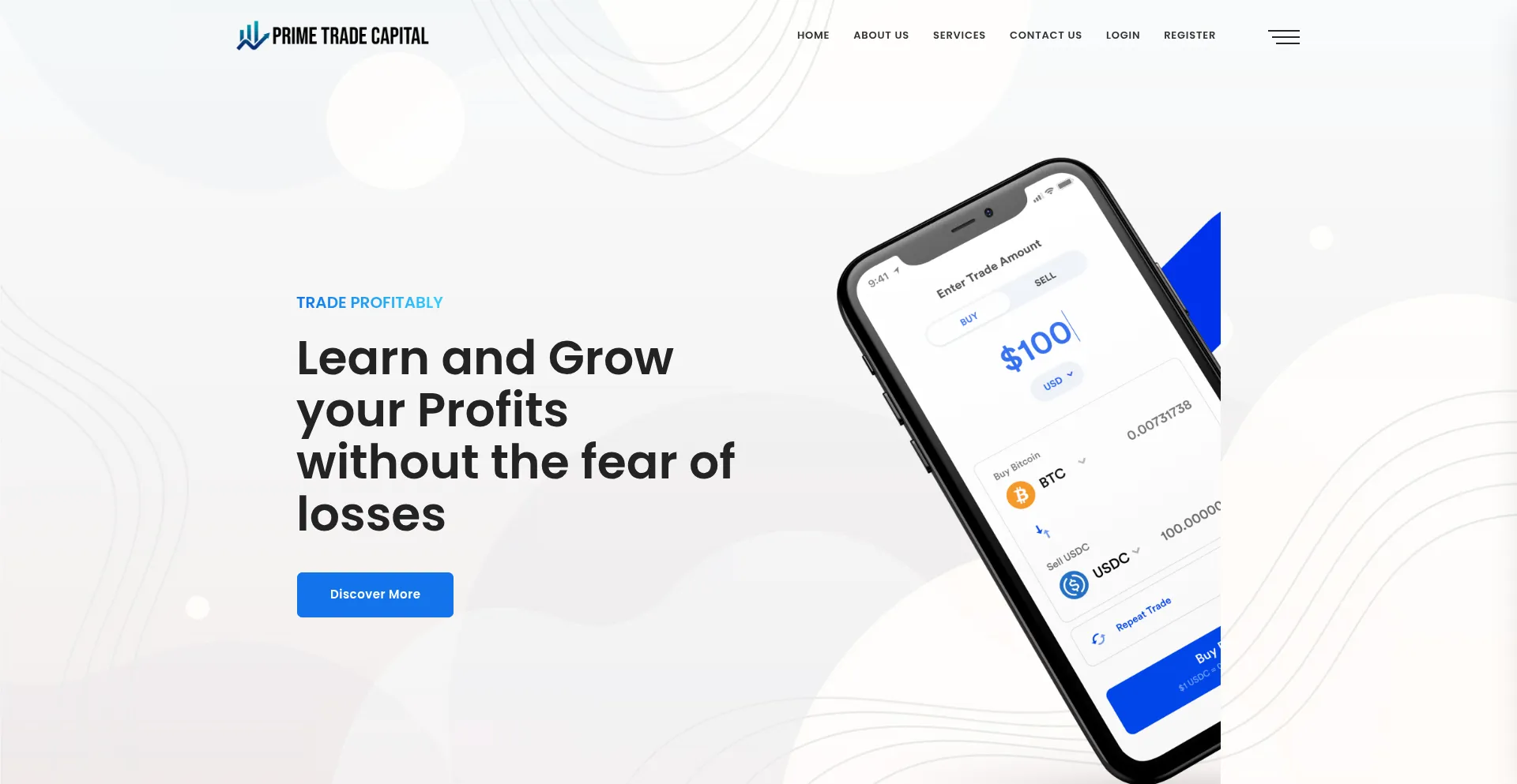 Website screenshot of Primetrdcapital.com