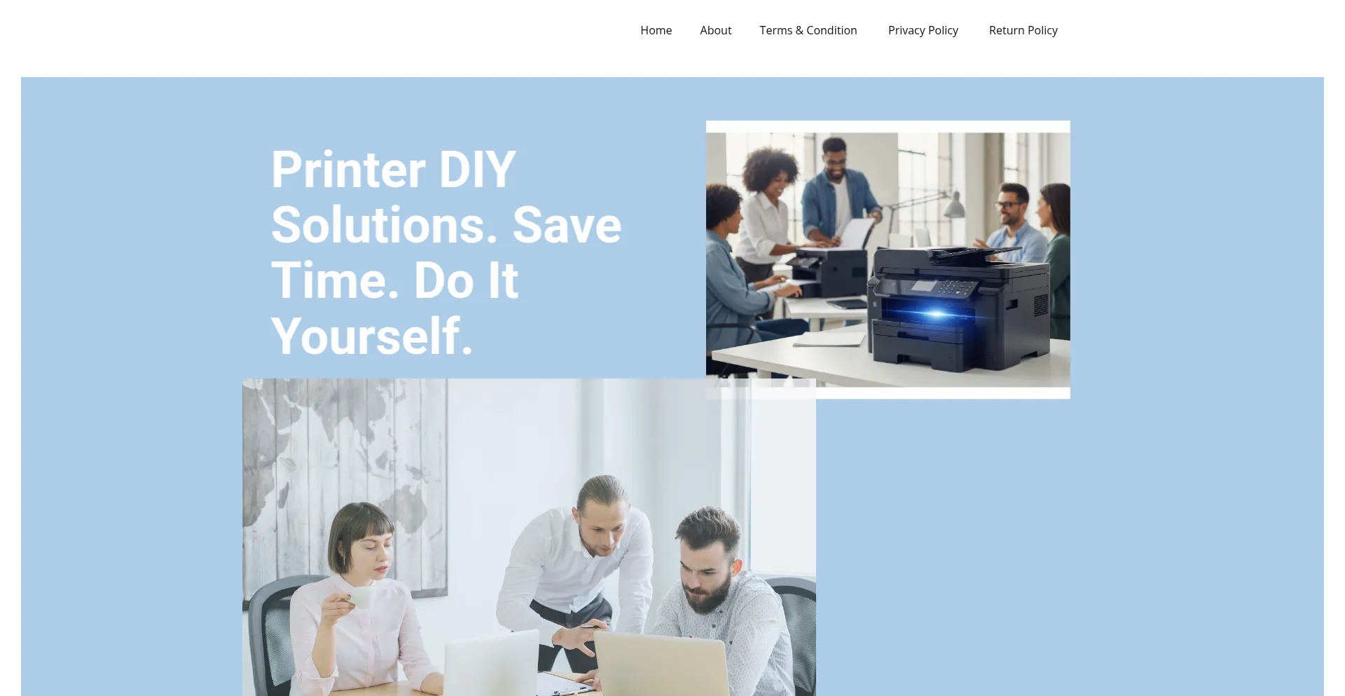 Website screenshot of Printersetupus.website