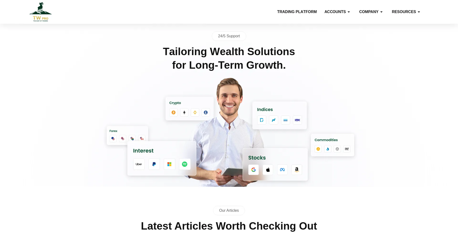 Website screenshot of Pro-tw.com