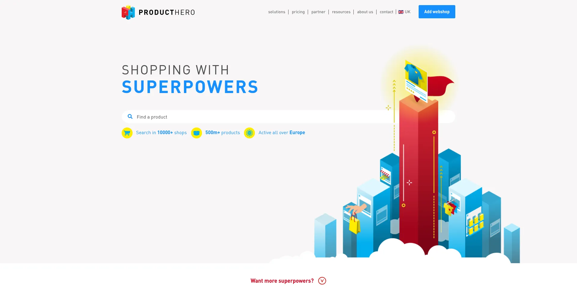 Website screenshot of Producthero.com