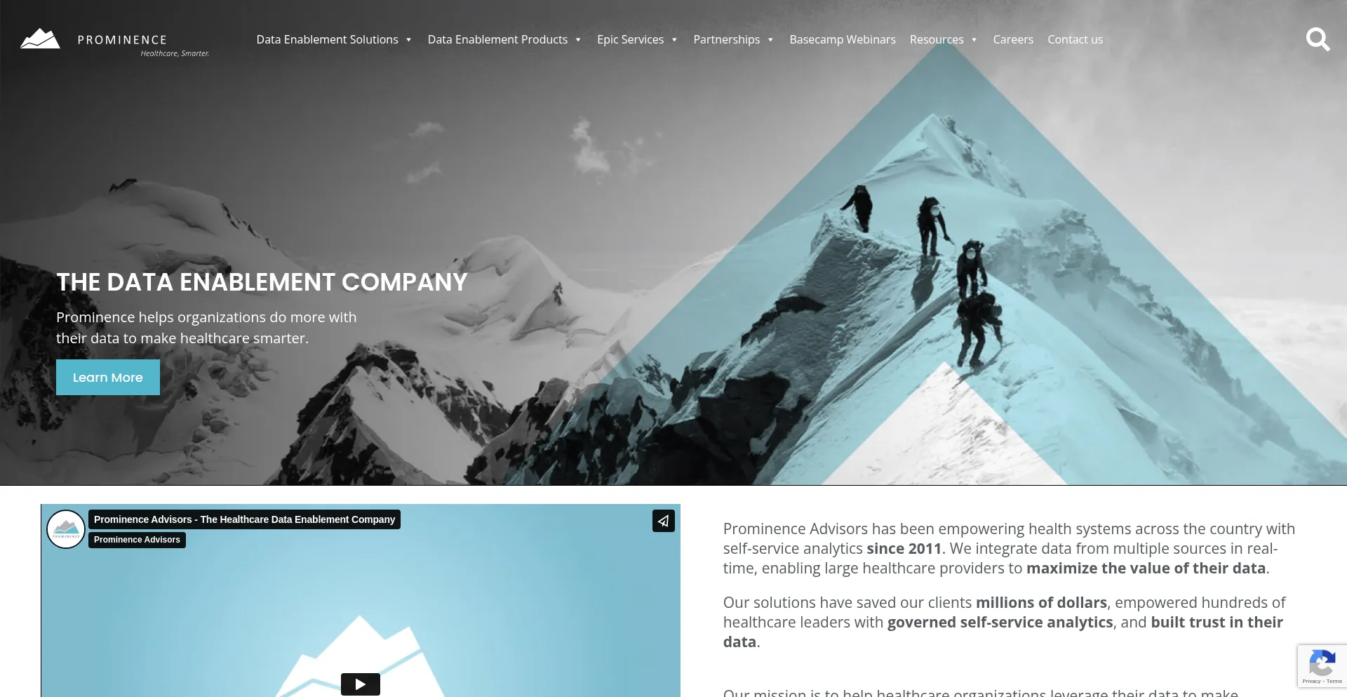 Website screenshot of Prominenceadvisors.com