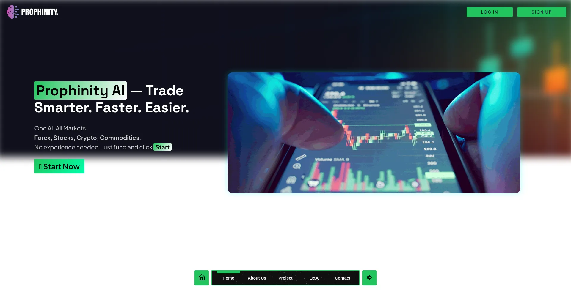 Website screenshot of Prophinity.com