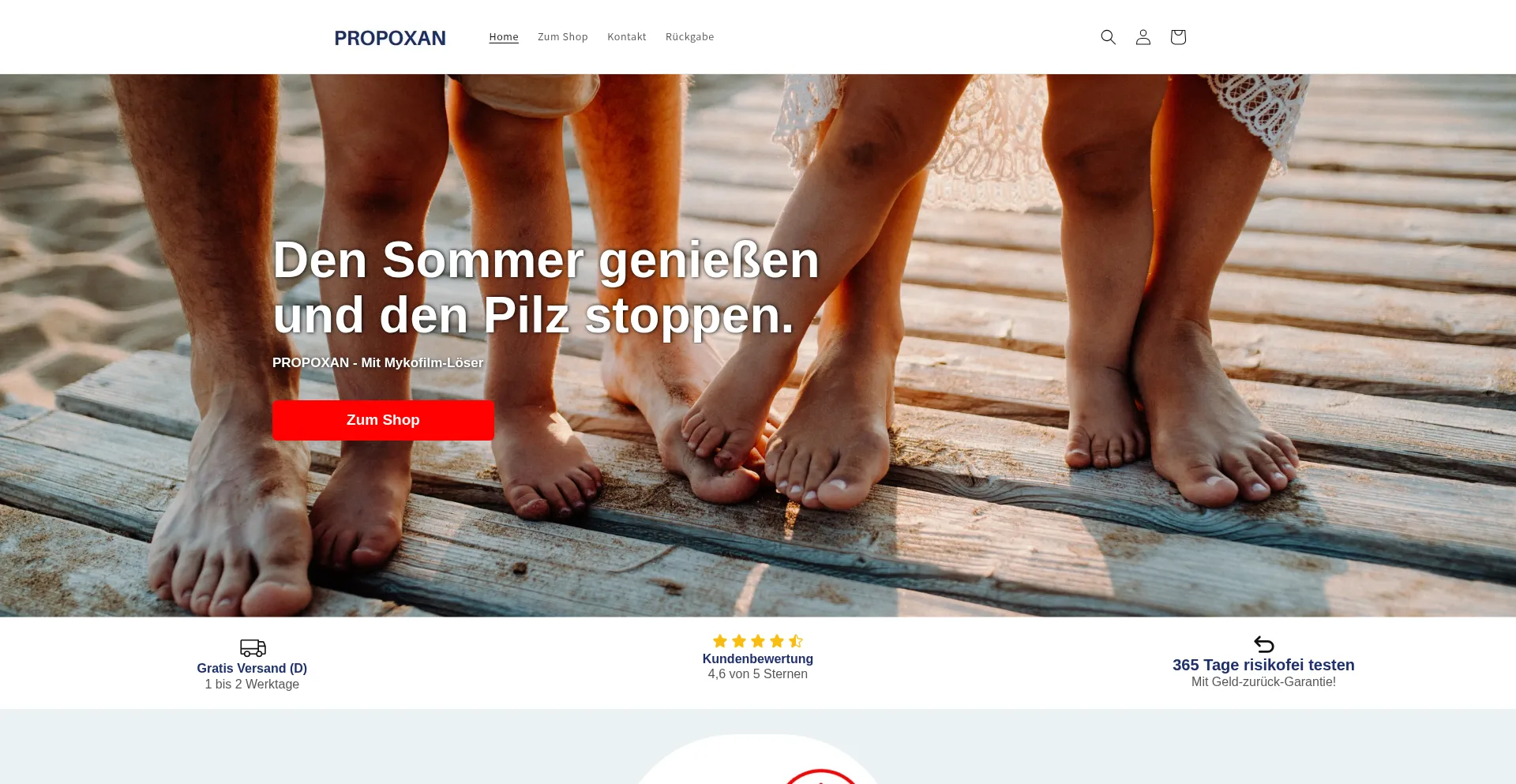 Website screenshot of Propoxan.de