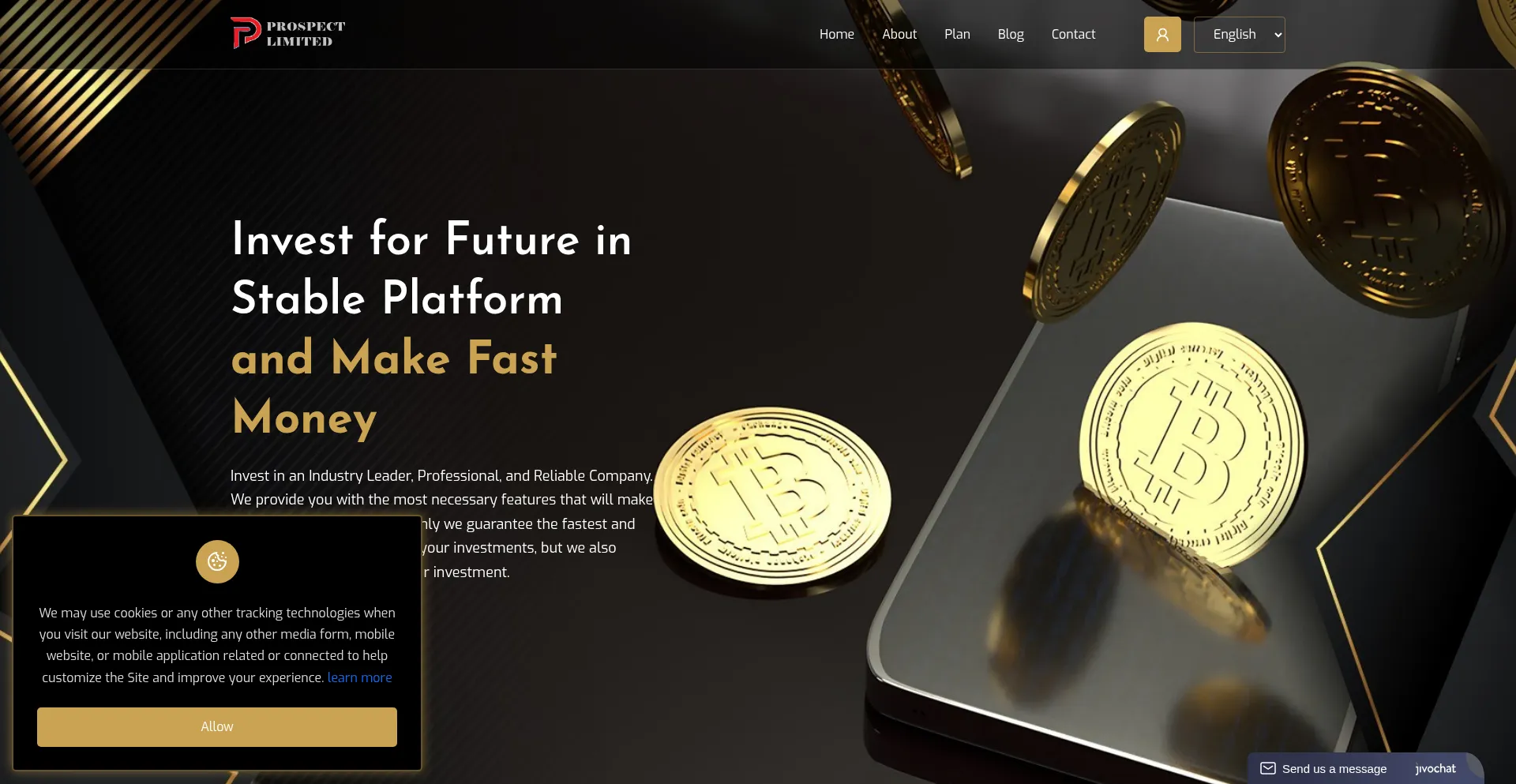 Website screenshot of Prospectlimited.com