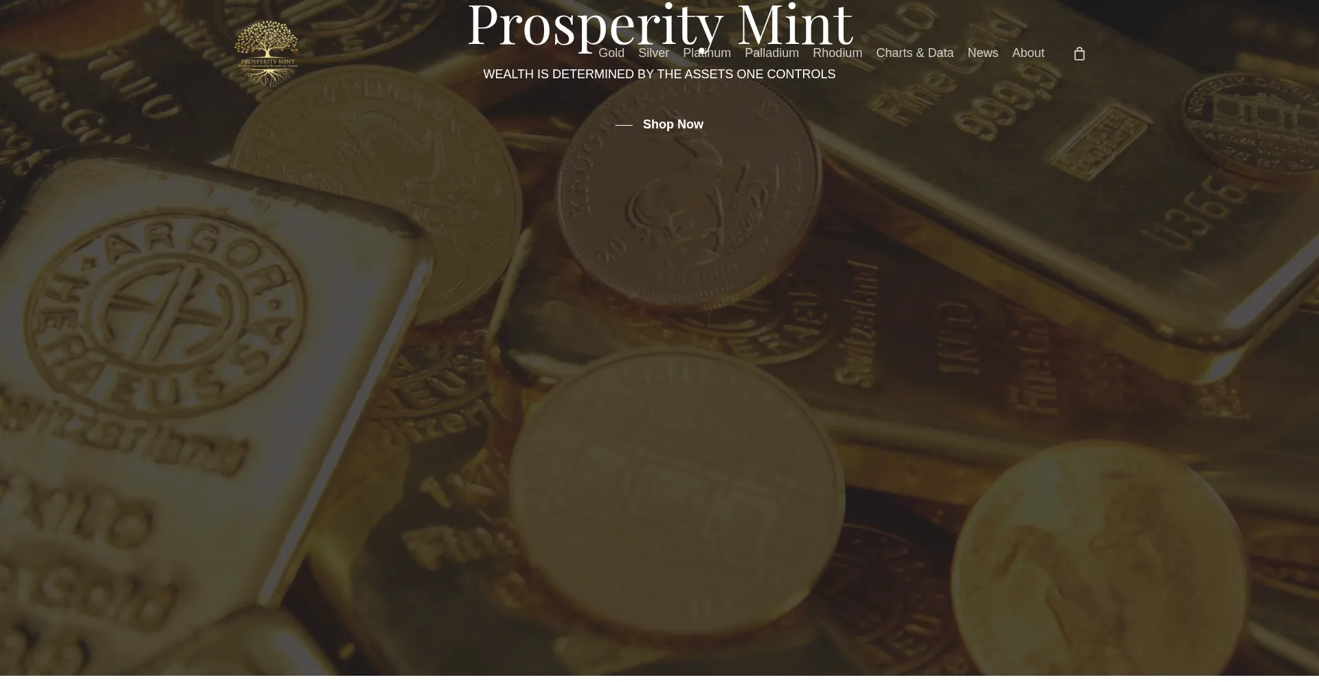 Website screenshot of Prosperitymint.com