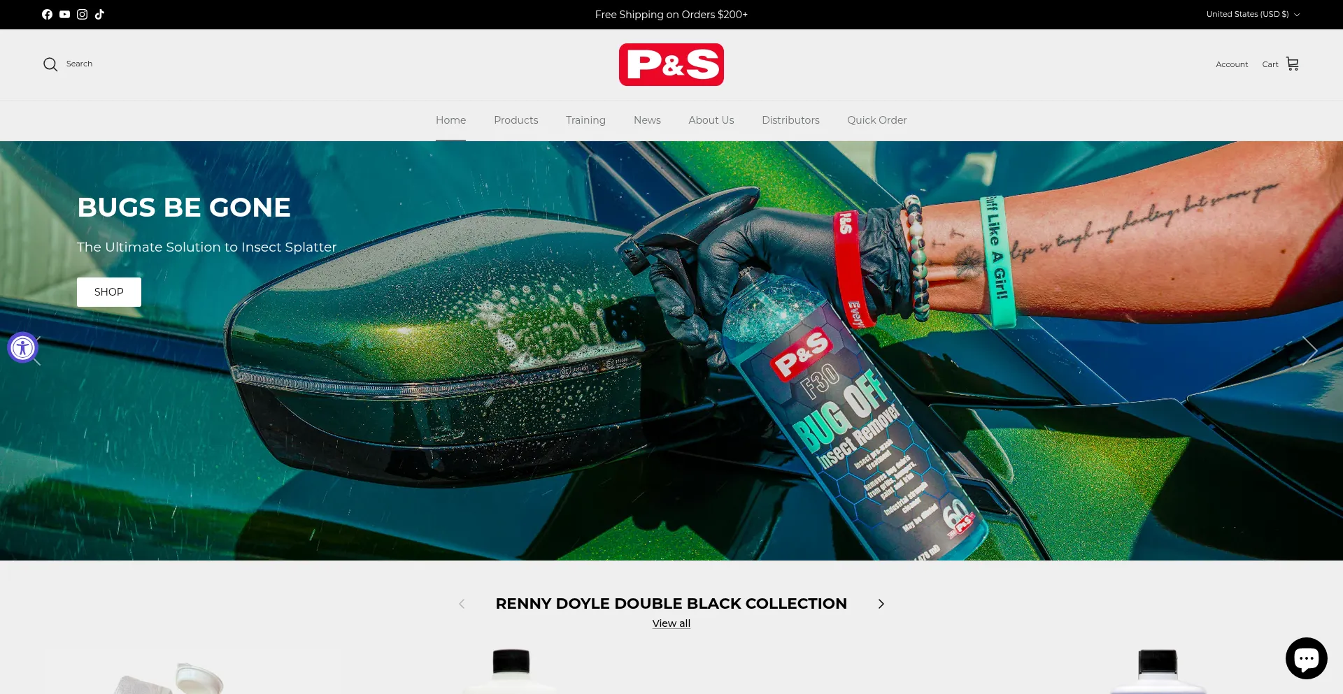 Website screenshot of Psdetailproducts.com