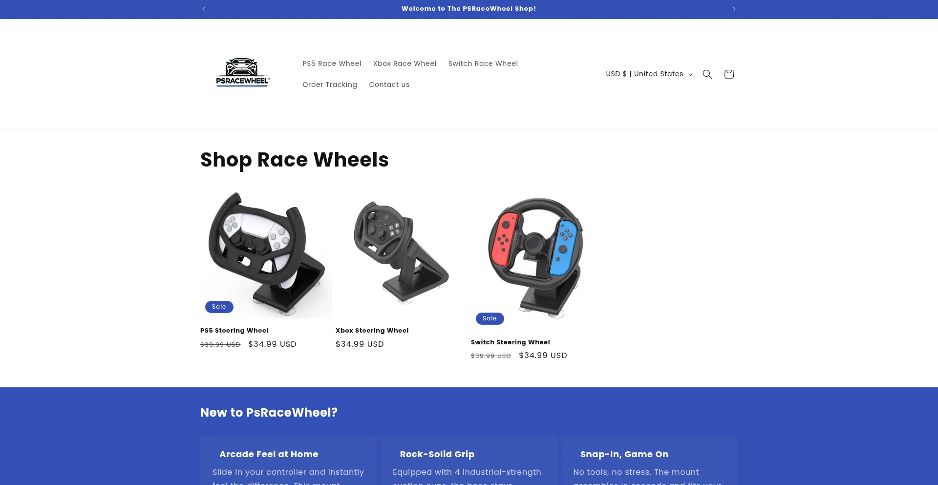 Website screenshot of Psracewheel.com