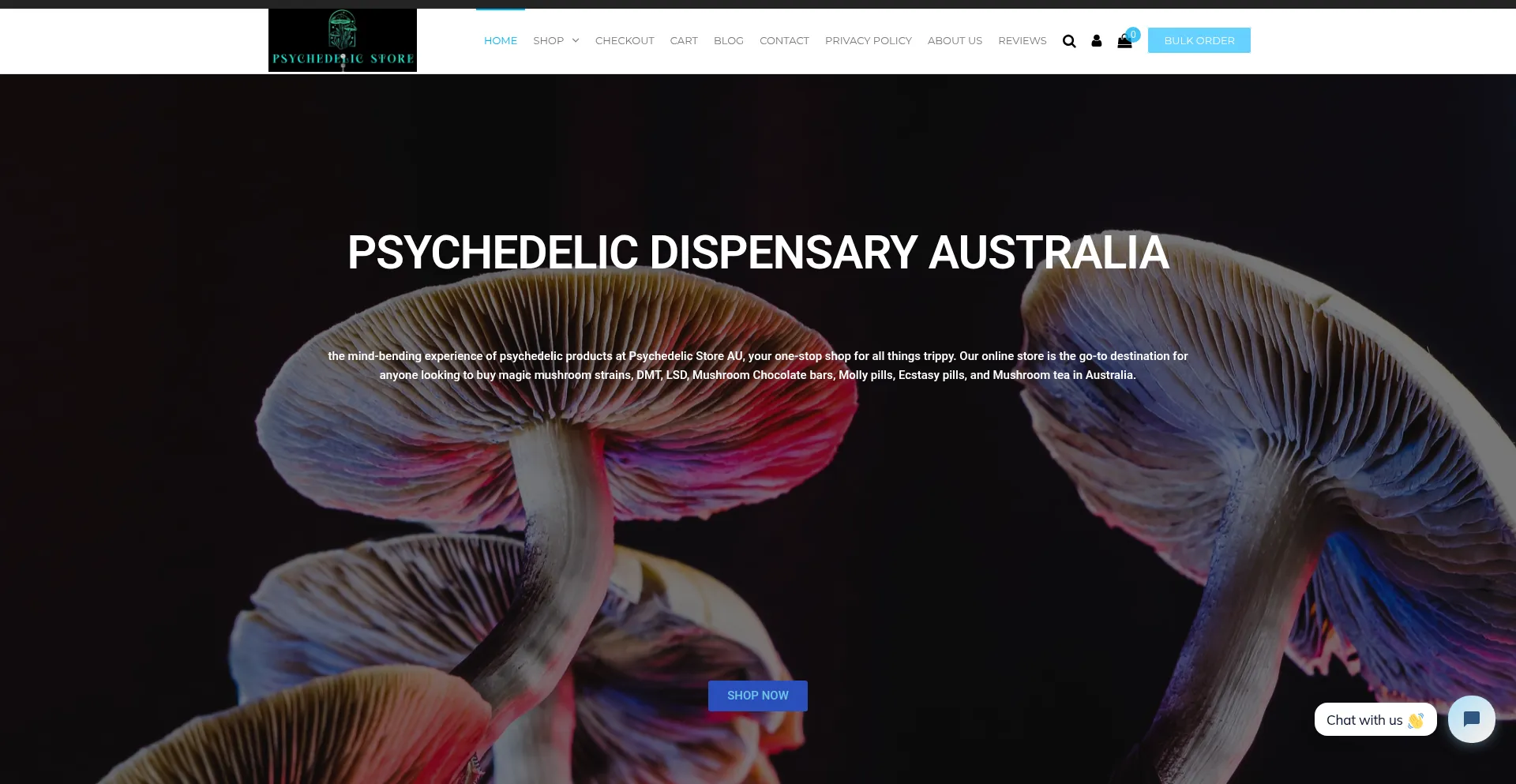 Website screenshot of Psychedelicsstoreau.com