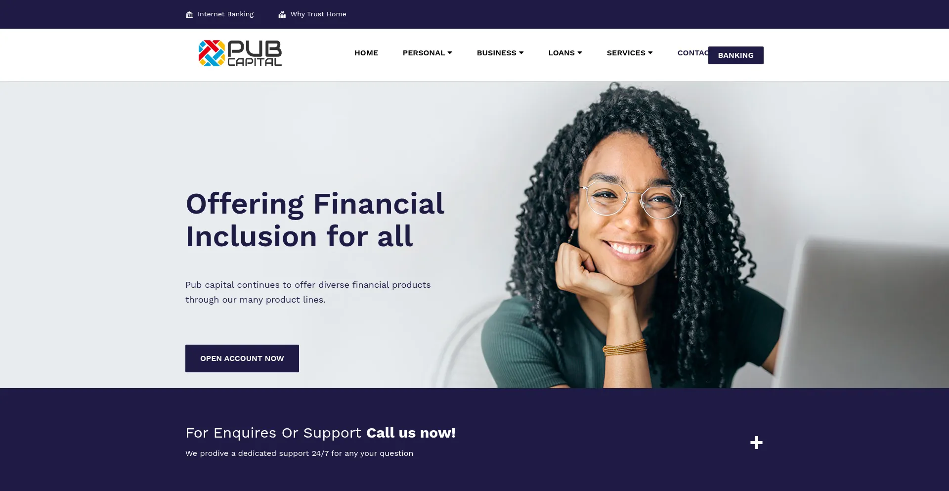 Website screenshot of Pubscapital.com