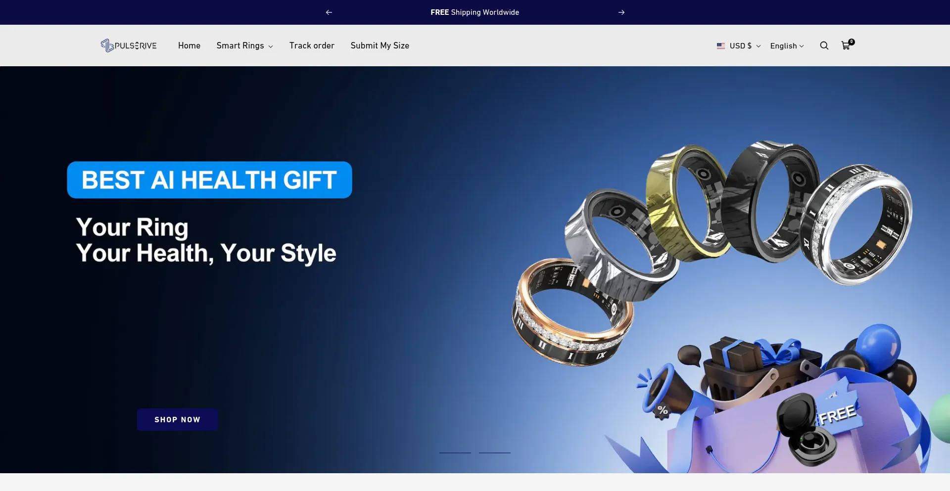 Website screenshot of Pulserive.com