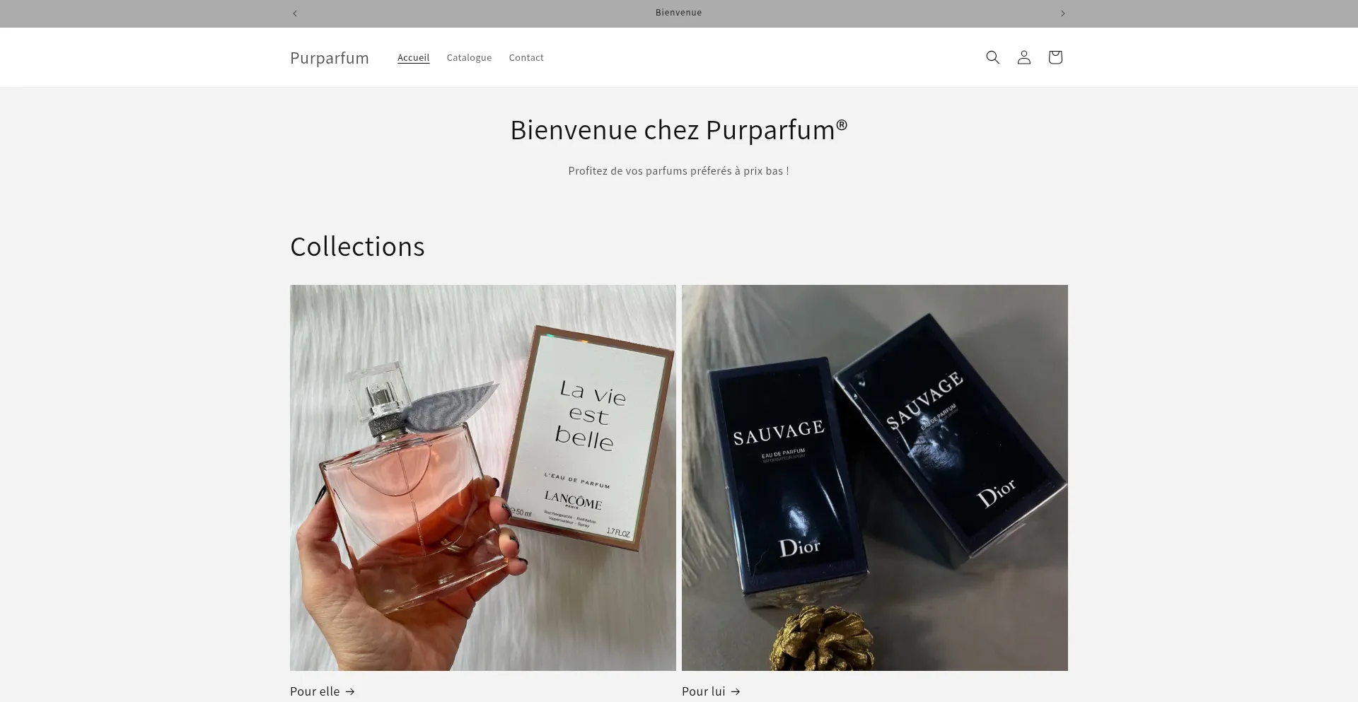 Website screenshot of Purparfum.com