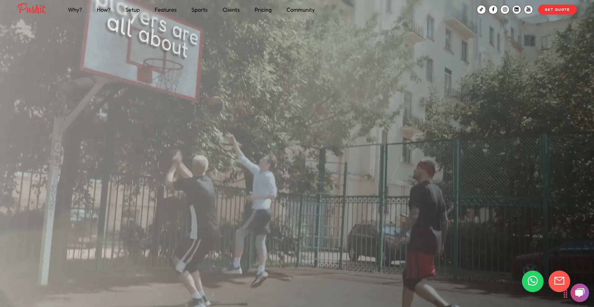 Website screenshot of Pushitreplays.com
