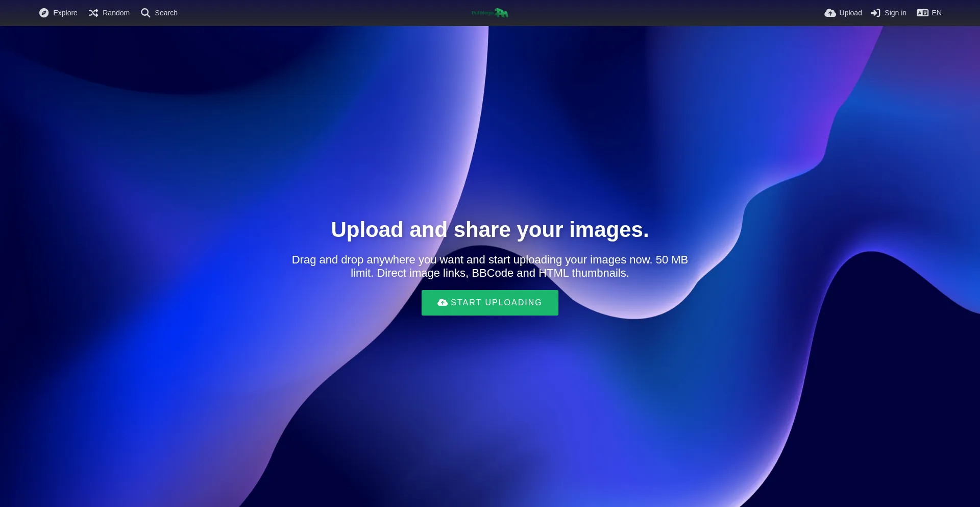 Website screenshot of Putmega.com
