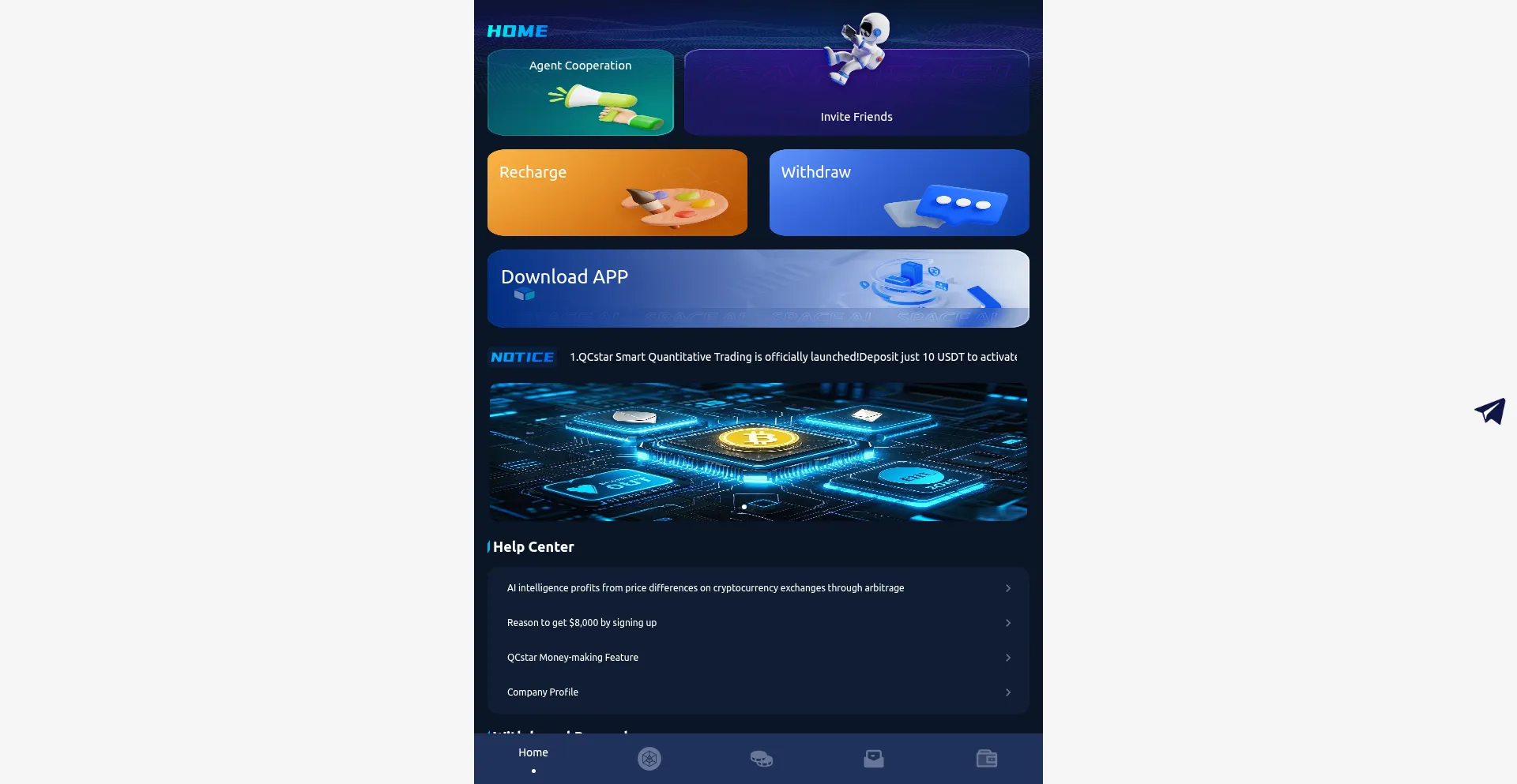 Website screenshot of Qcstar.cc
