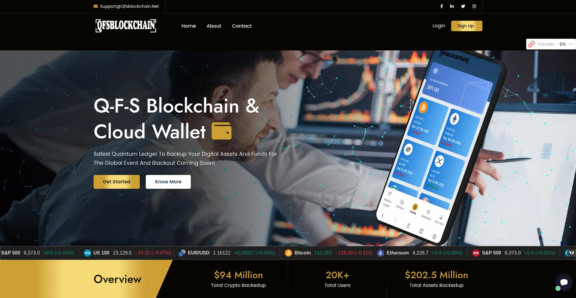 Qfsblockchain.net Screenshot