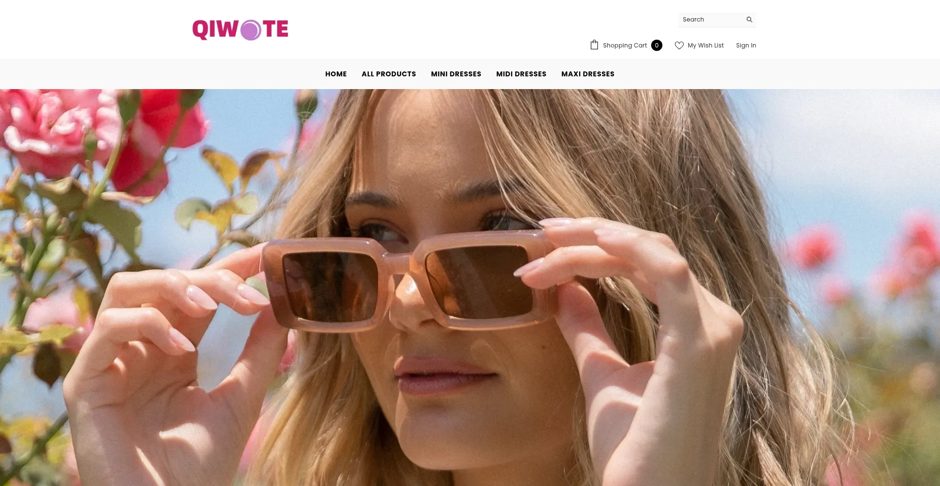 Website screenshot of Qiwote.com