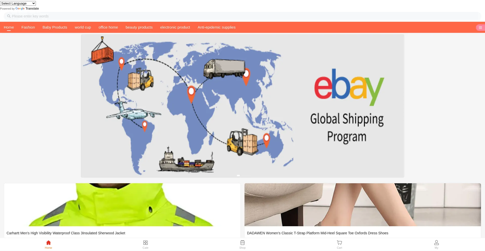 Website screenshot of Qt.ebay.s6h2pd1.info