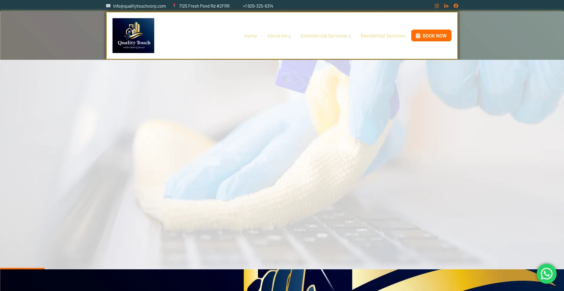 Website screenshot of Qualitytouchmulticleaning.com