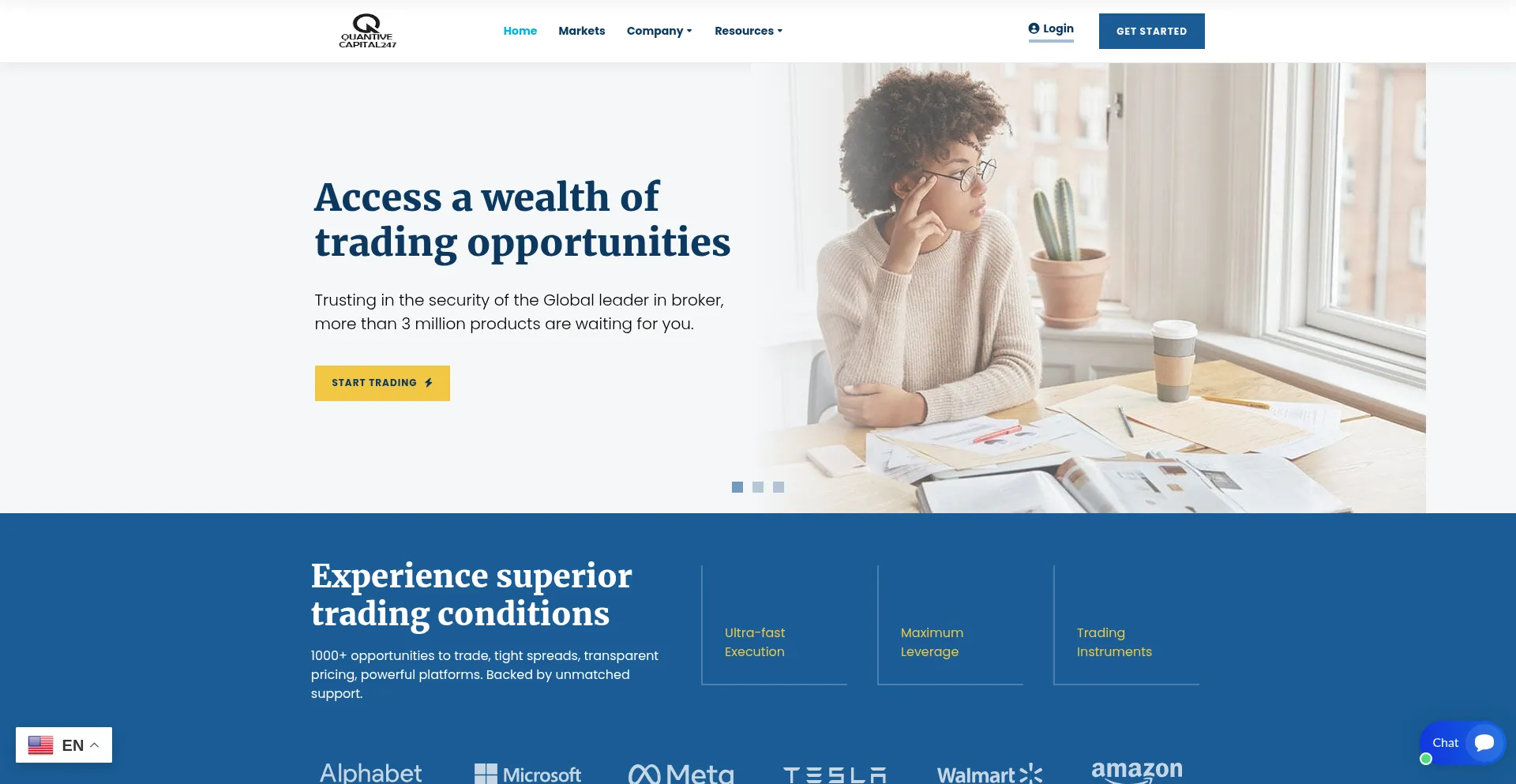 Website screenshot of Quantivecapital247.com