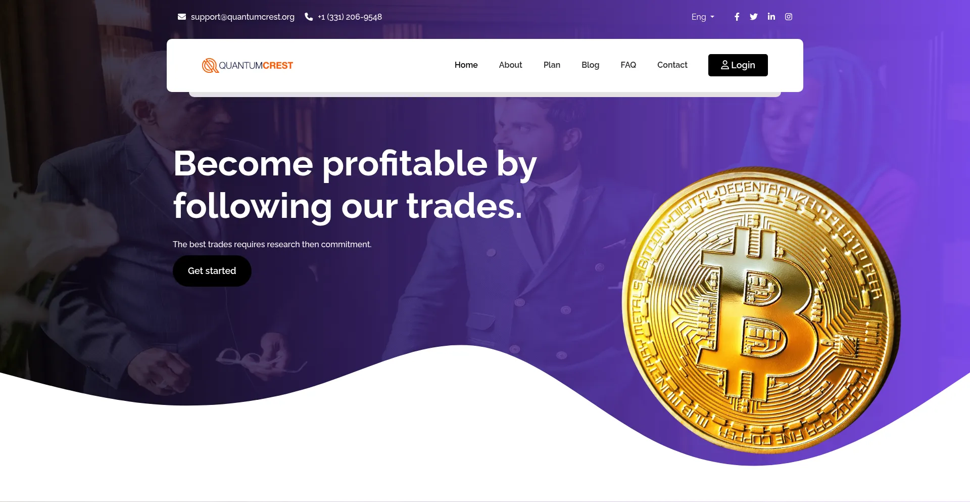 Website screenshot of Quantumcrest.org