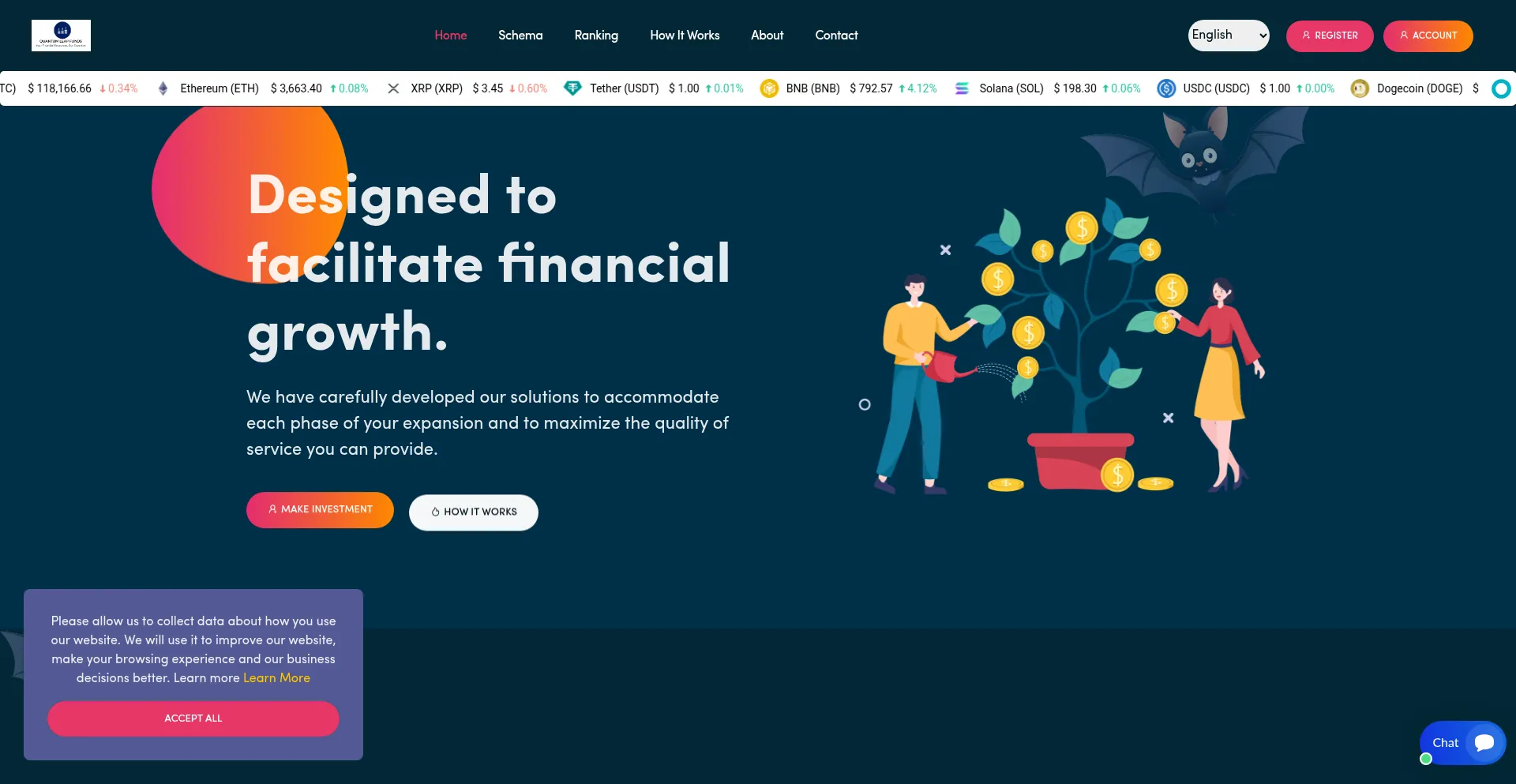 Website screenshot of Quantumleapfunds.com