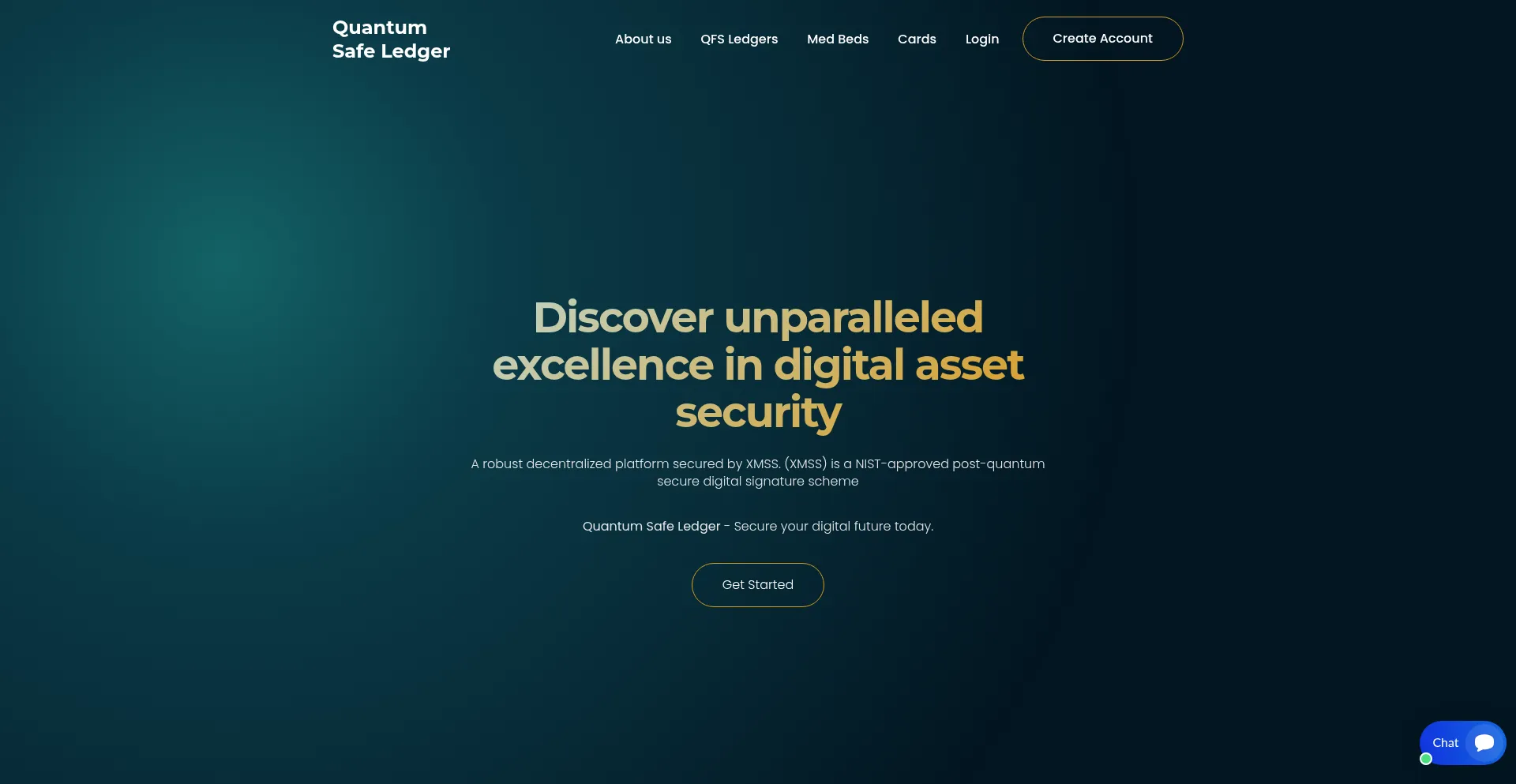 Website screenshot of Quantumsafeledger.net