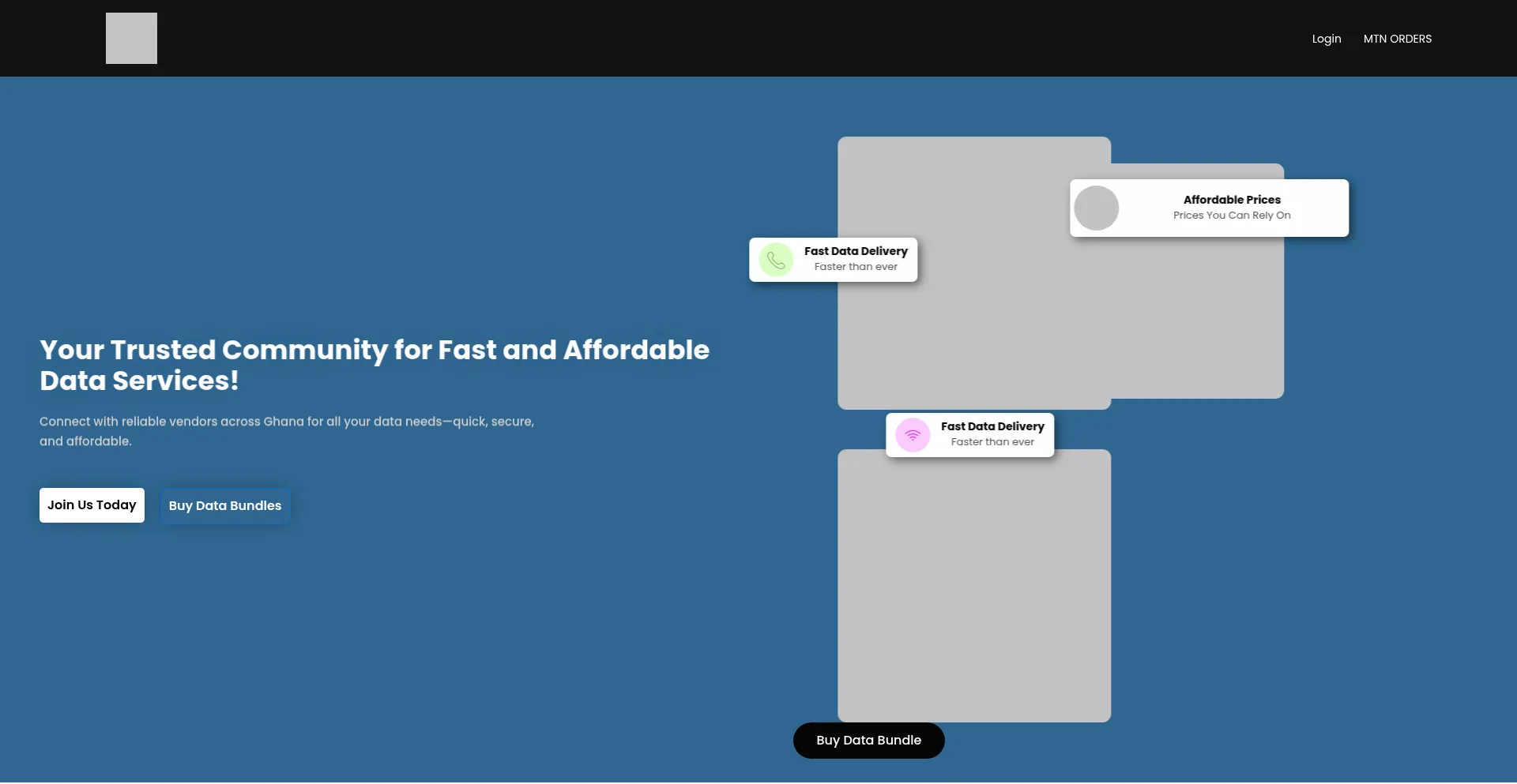 Website screenshot of Quickdatagh.net