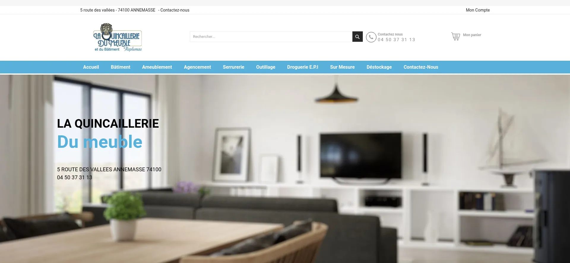 Website screenshot of Quincaillerie-enligne.com