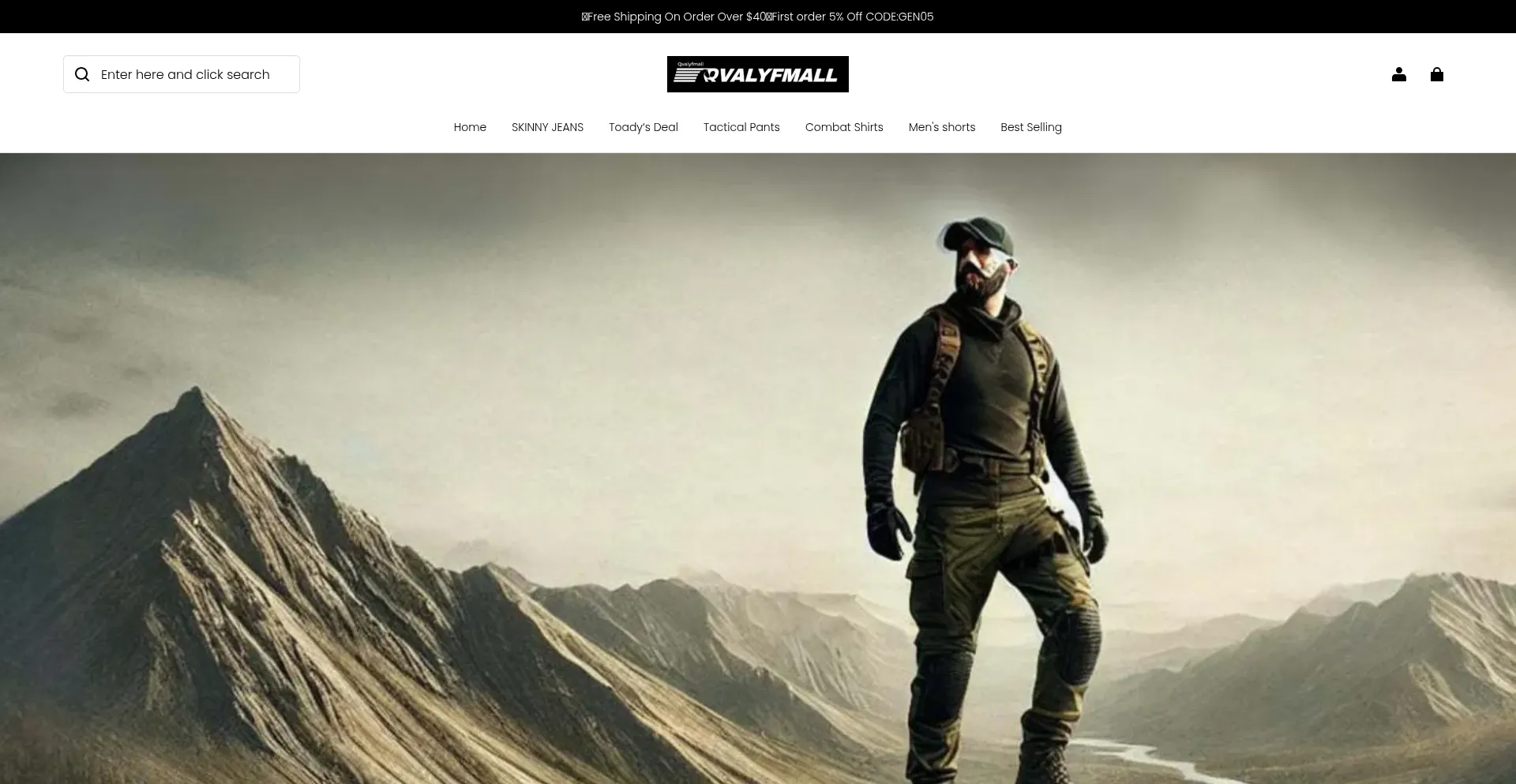 Website screenshot of Qvalyfmall.com