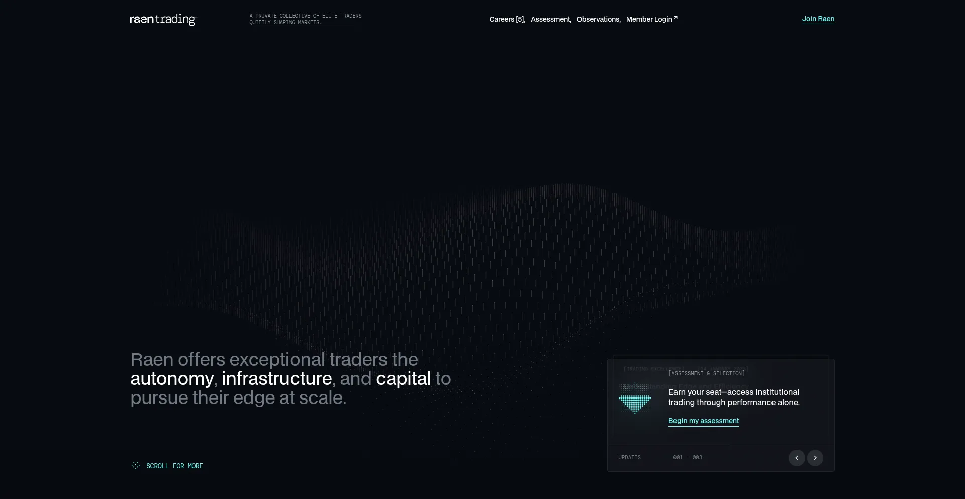 Website screenshot of Raentrading.com
