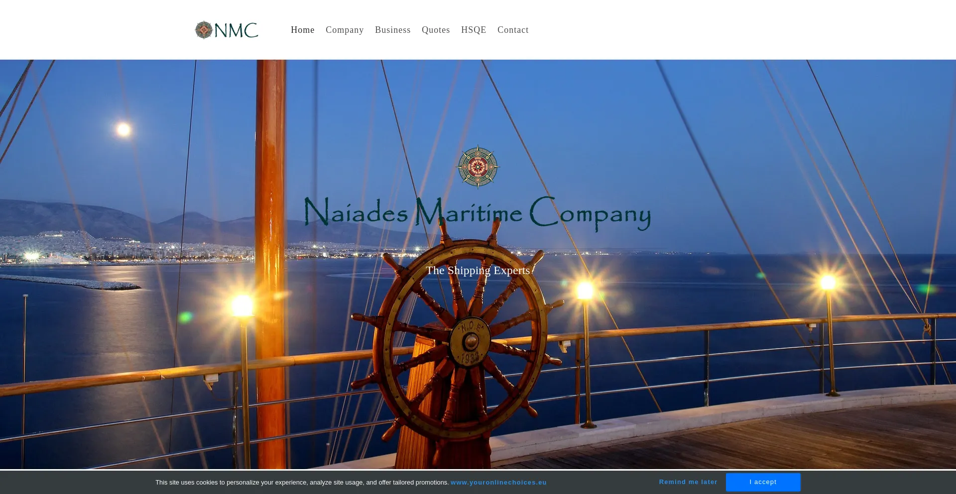 Website screenshot of Ramix-shipping.com