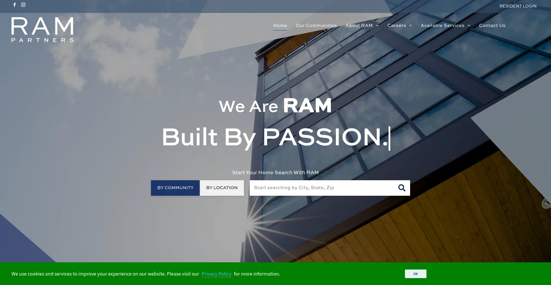 Website screenshot of Rampartnersllc.com