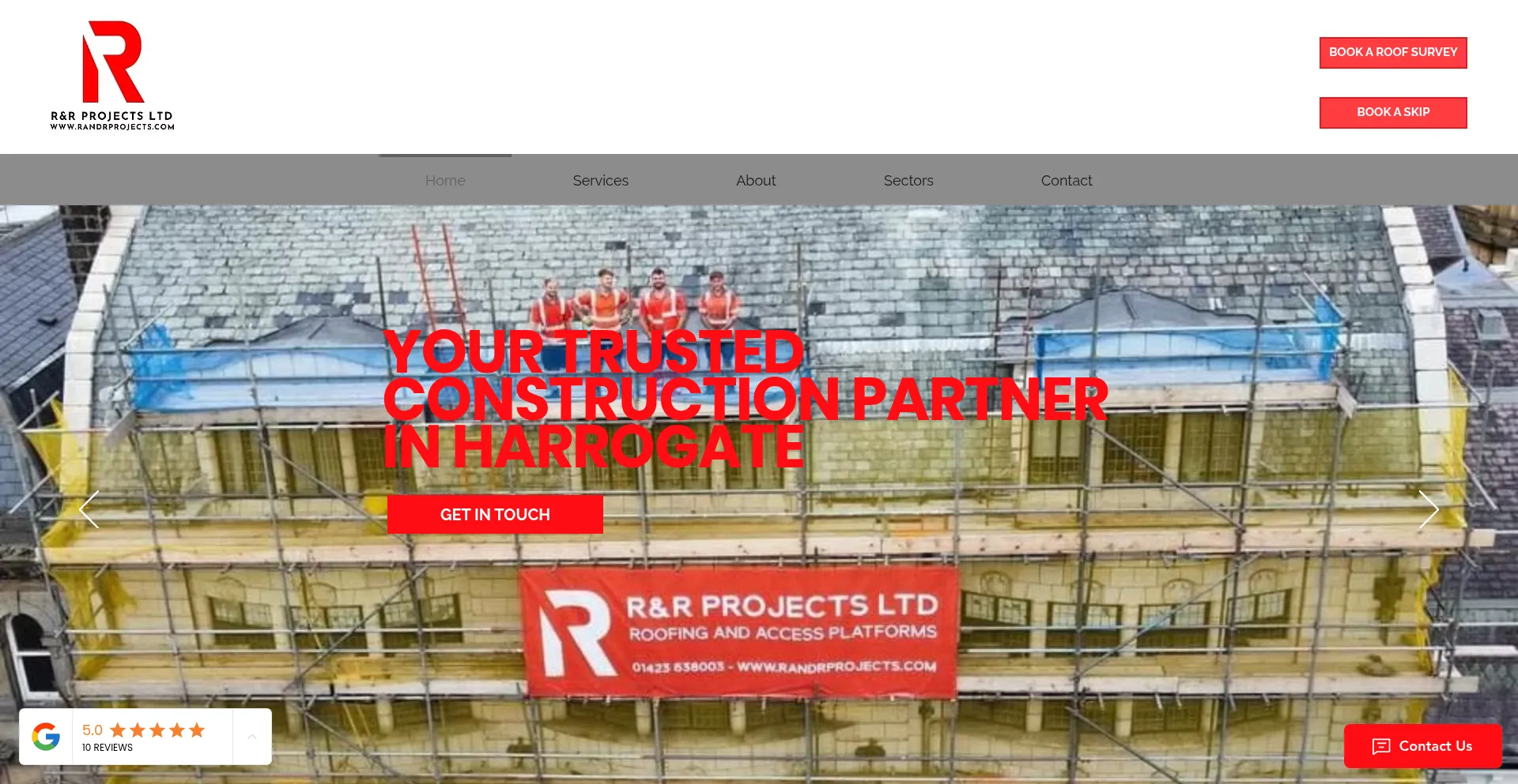 Website screenshot of Randrprojects.com
