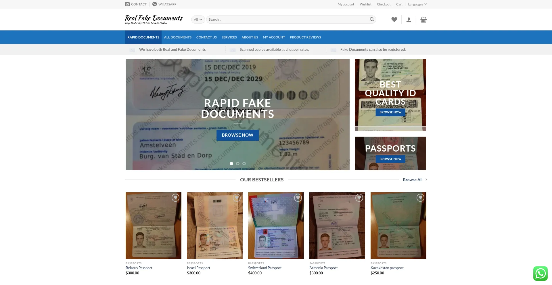 Rapidfakedocuments.com est-il Sûr et Fiable ?