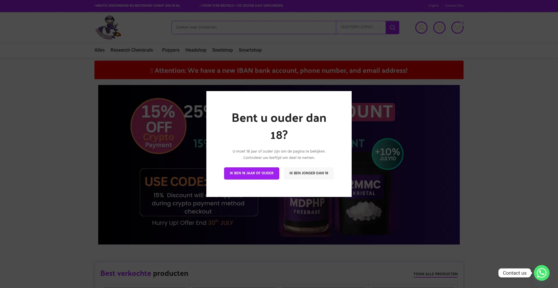 Website screenshot of Rcmonkeys.nl